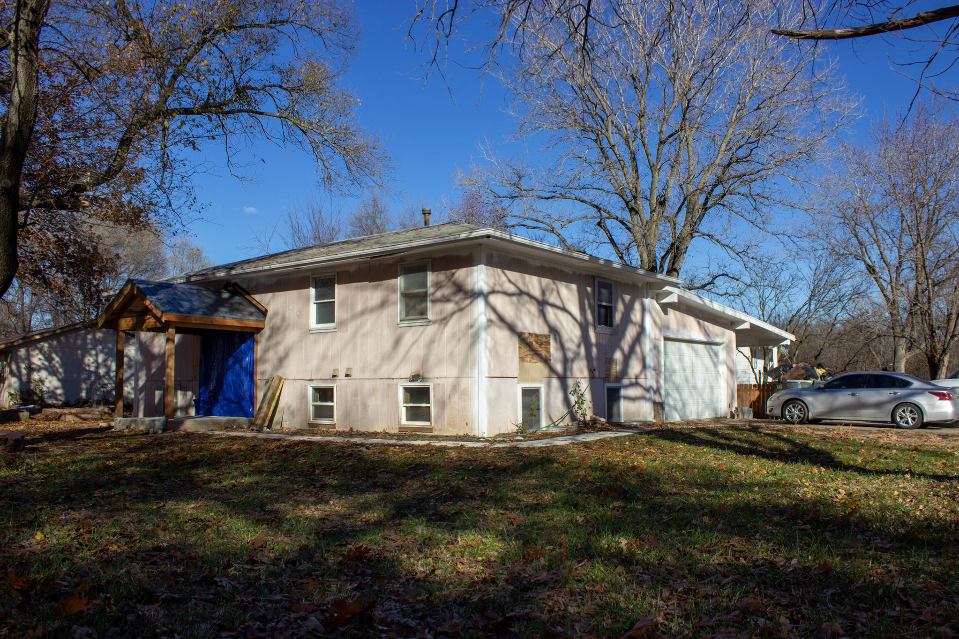 The house Troy grew up in. It's seen better days.