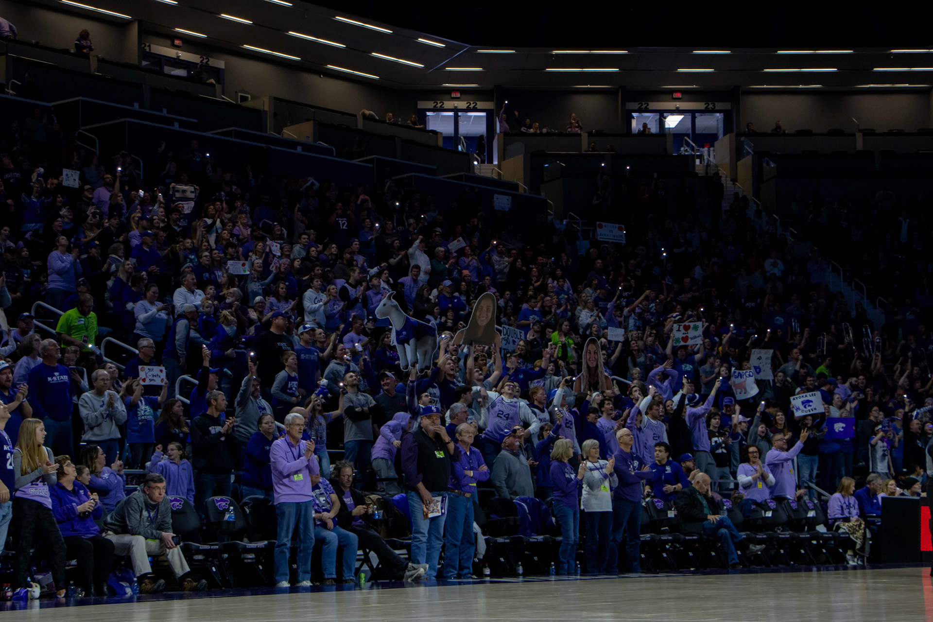 Up 50-45 with a little over eight to go in the fourth quarter, Bramlage Coliseum belted Darude's Sandstorm out. Sandstorm is one of many K-State traditions — especially to Bramlage and the basketball teams.