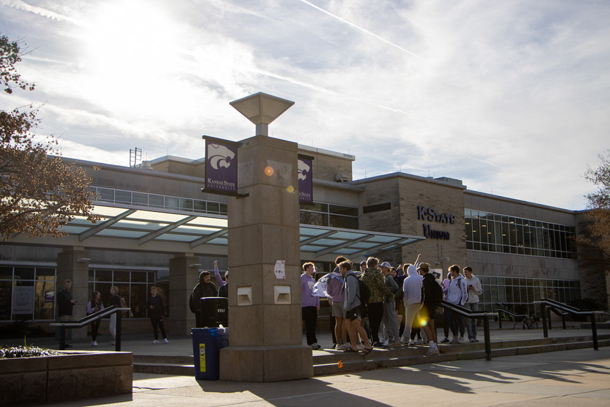 Bosco Plaza was one of four locations the protesters traveled to, the others being the president's residence, Anderson Hall and Hale Library. (Featured in the Collegian)