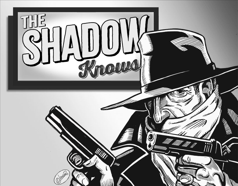 2023 digital drawing of The Shadow: Equipment: Adobe Fresco. iPad Pro 3rd Gen and Apple Pencil 2nd Gen