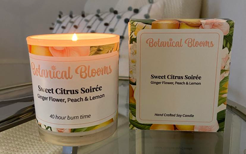 Sweet Citrus Soiree candle by Botanical Blooms