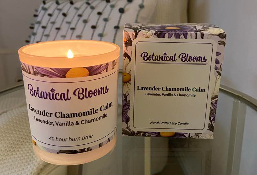 Lavender Chamomile Calm candle by Botanical Blooms