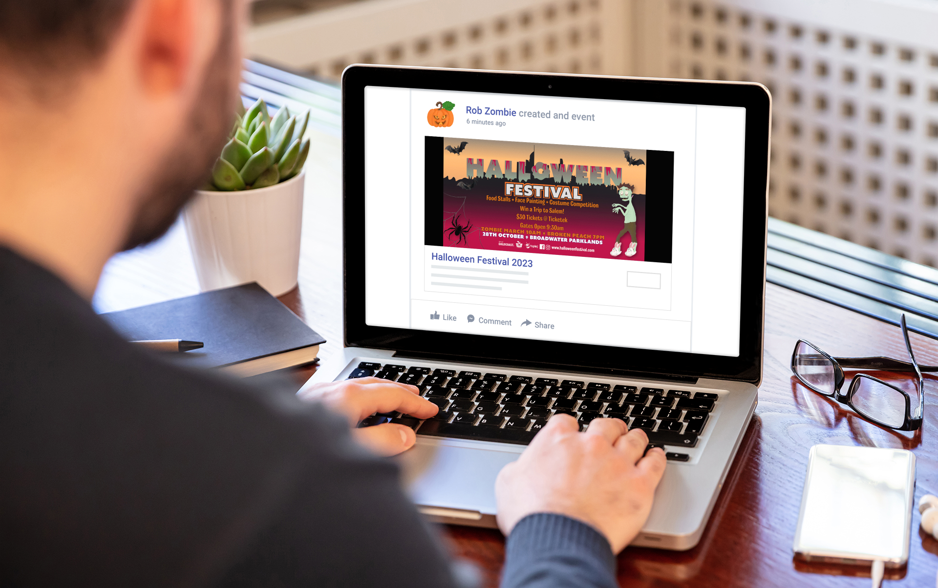 Facebook event mock up