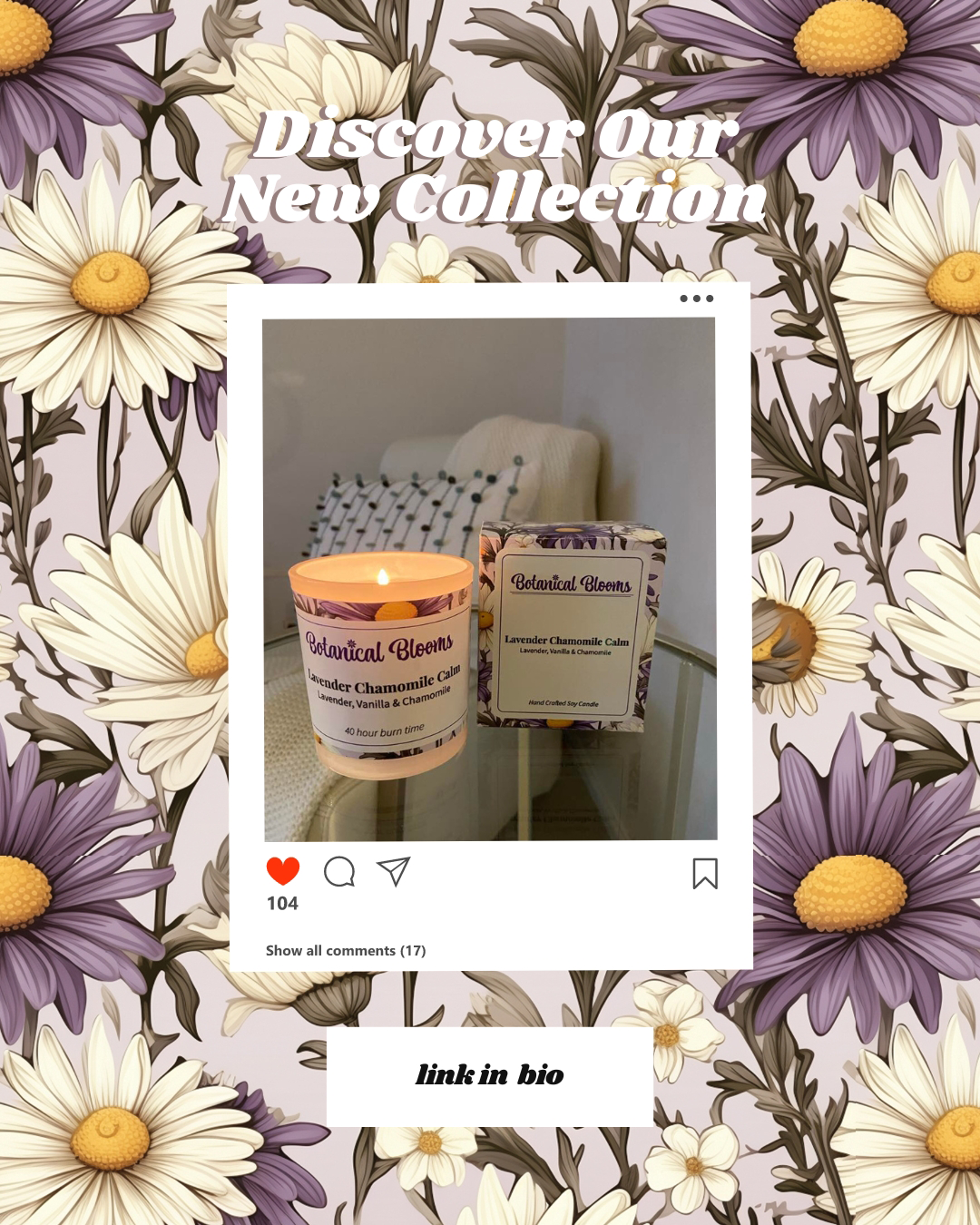 Lavender chamomile calm Instagram Ad