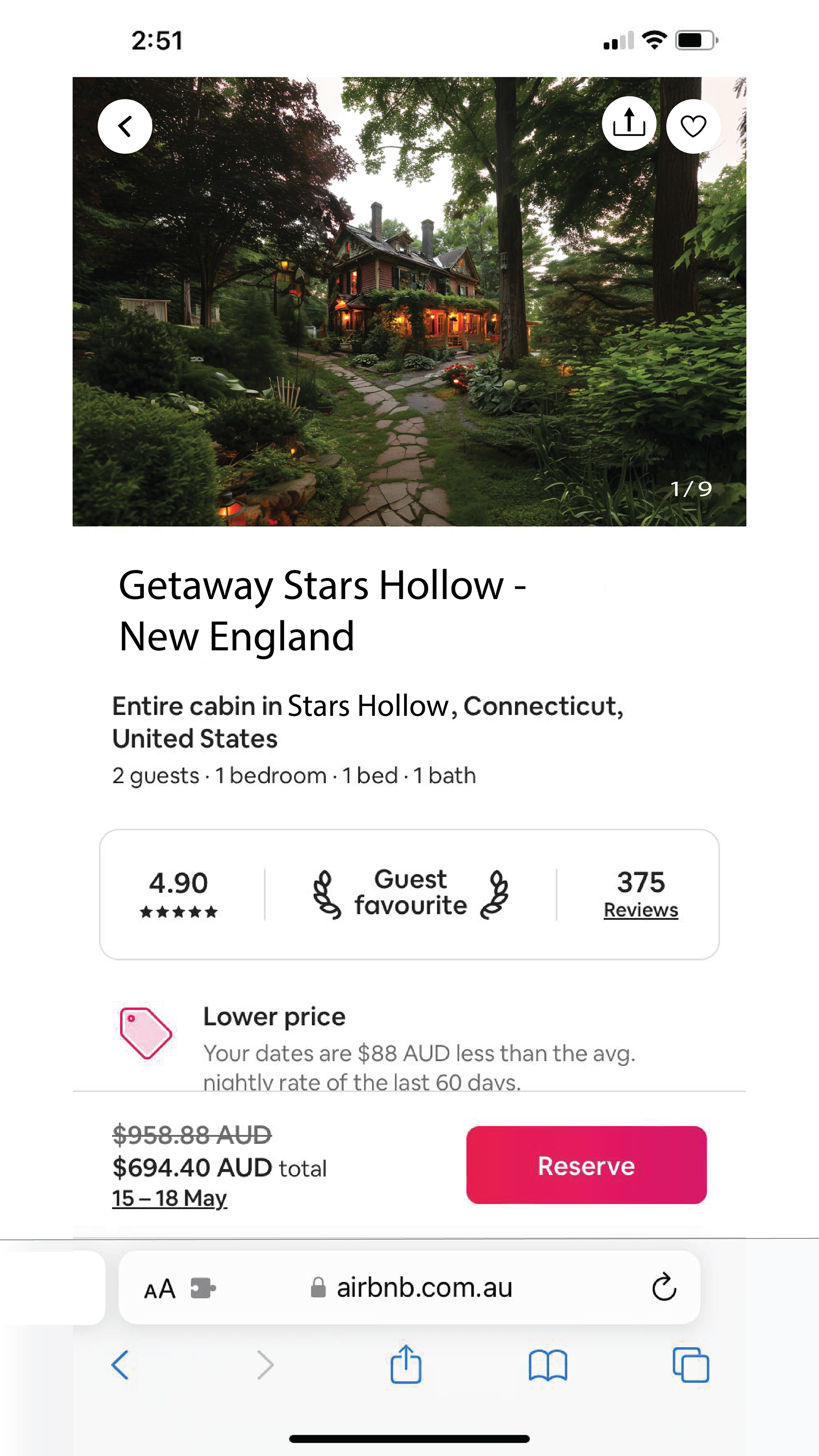 Air BNB listing