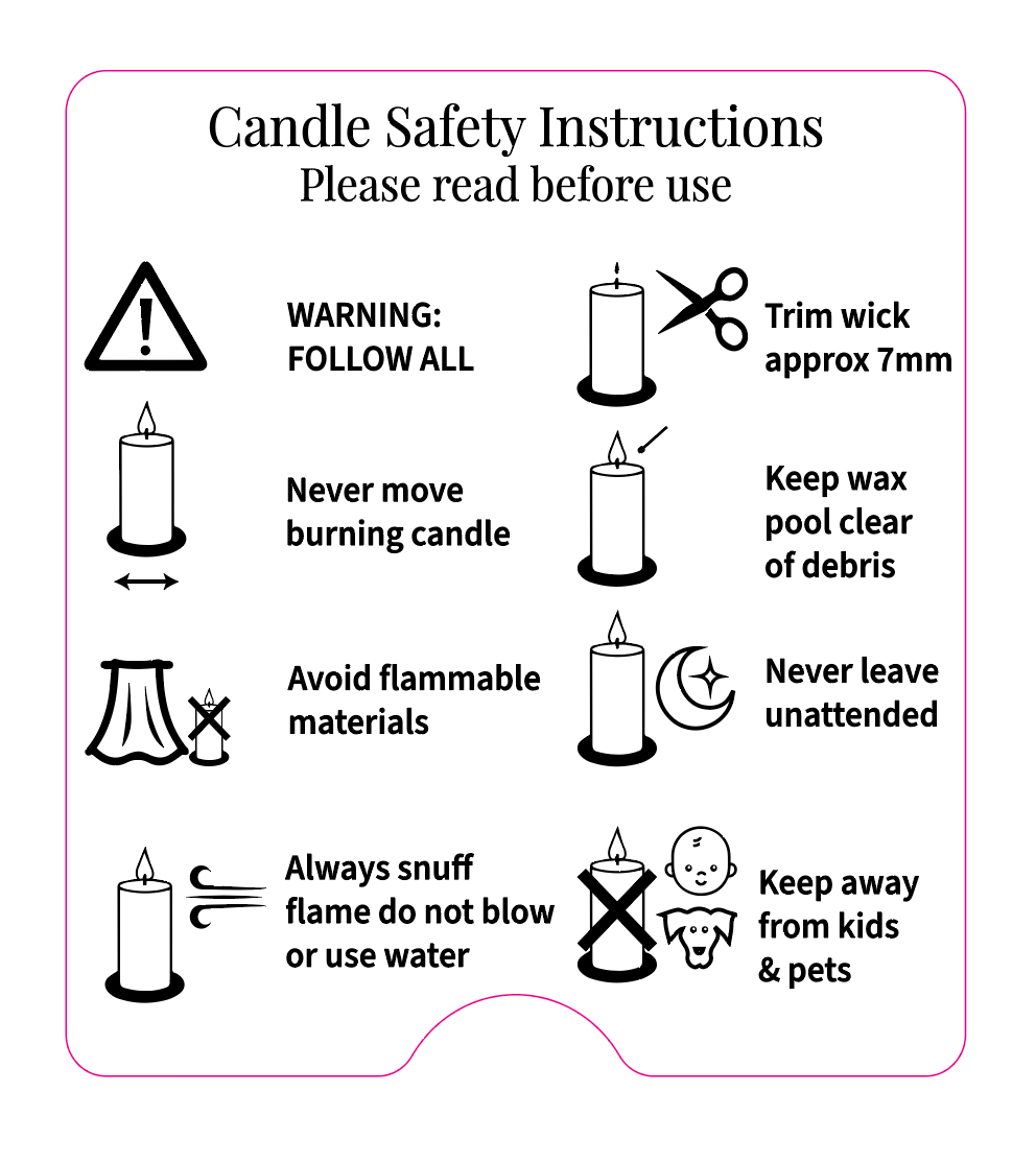 Inside warning label with cut contour