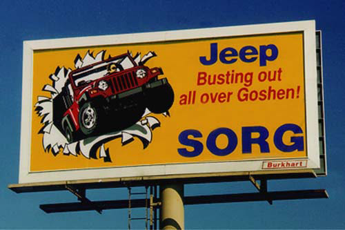 Sorg Jeep billboard