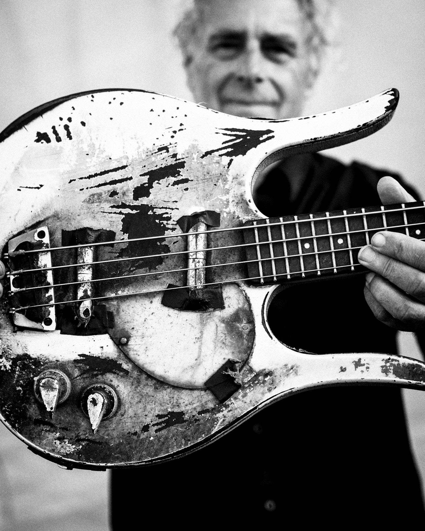 His famous Danelectro Longhorn bass