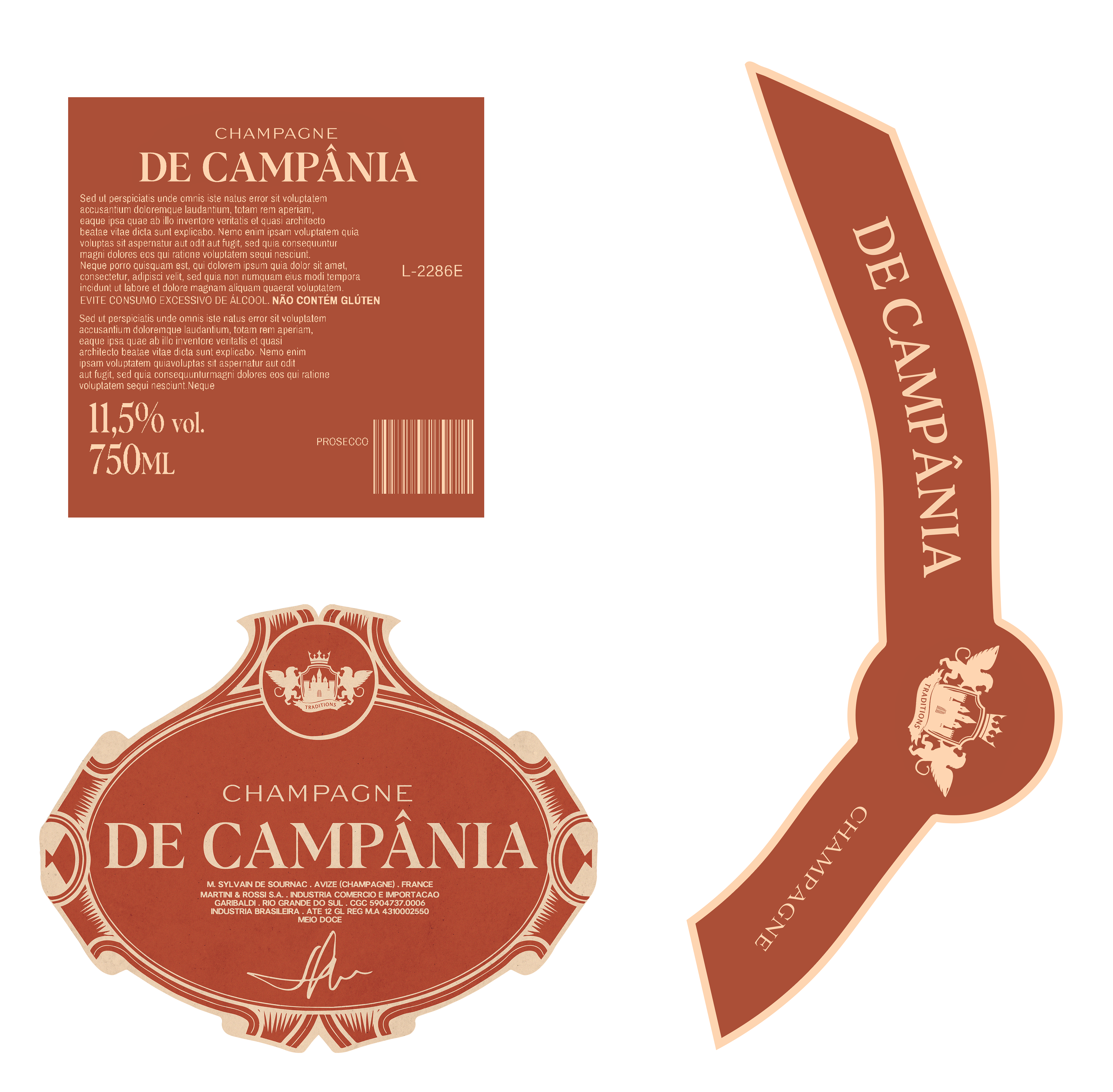 Rótulo Champanhe