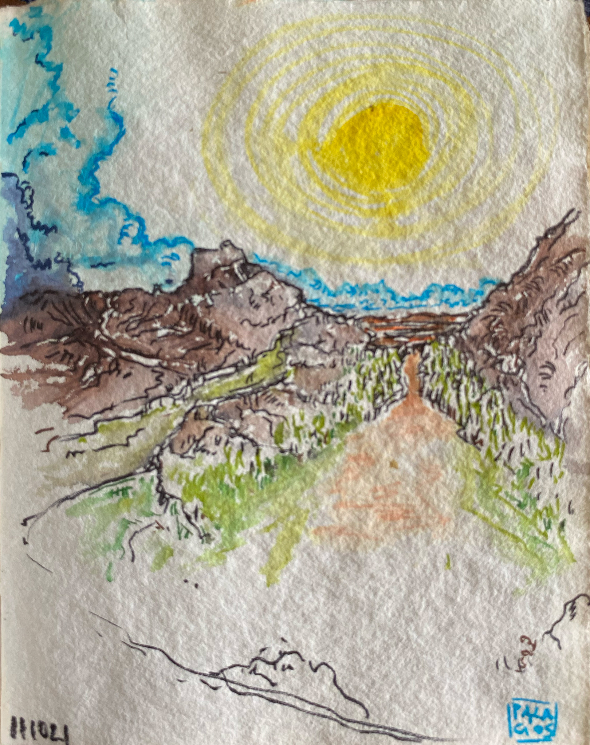 Acuarela sobre papel de algodón / 19 x 14 cm /2021