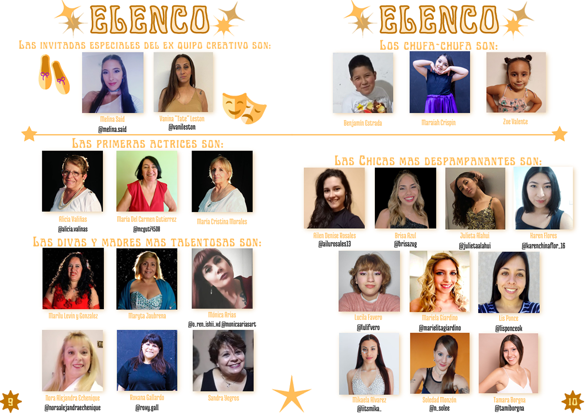 Programa de Mano - Páginas de Elenco