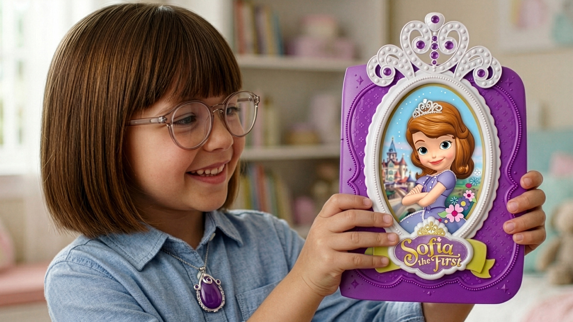Disney Sofia the First interactive magical diary toy with lights and sounds for secret storage designed by Emanuel Abba