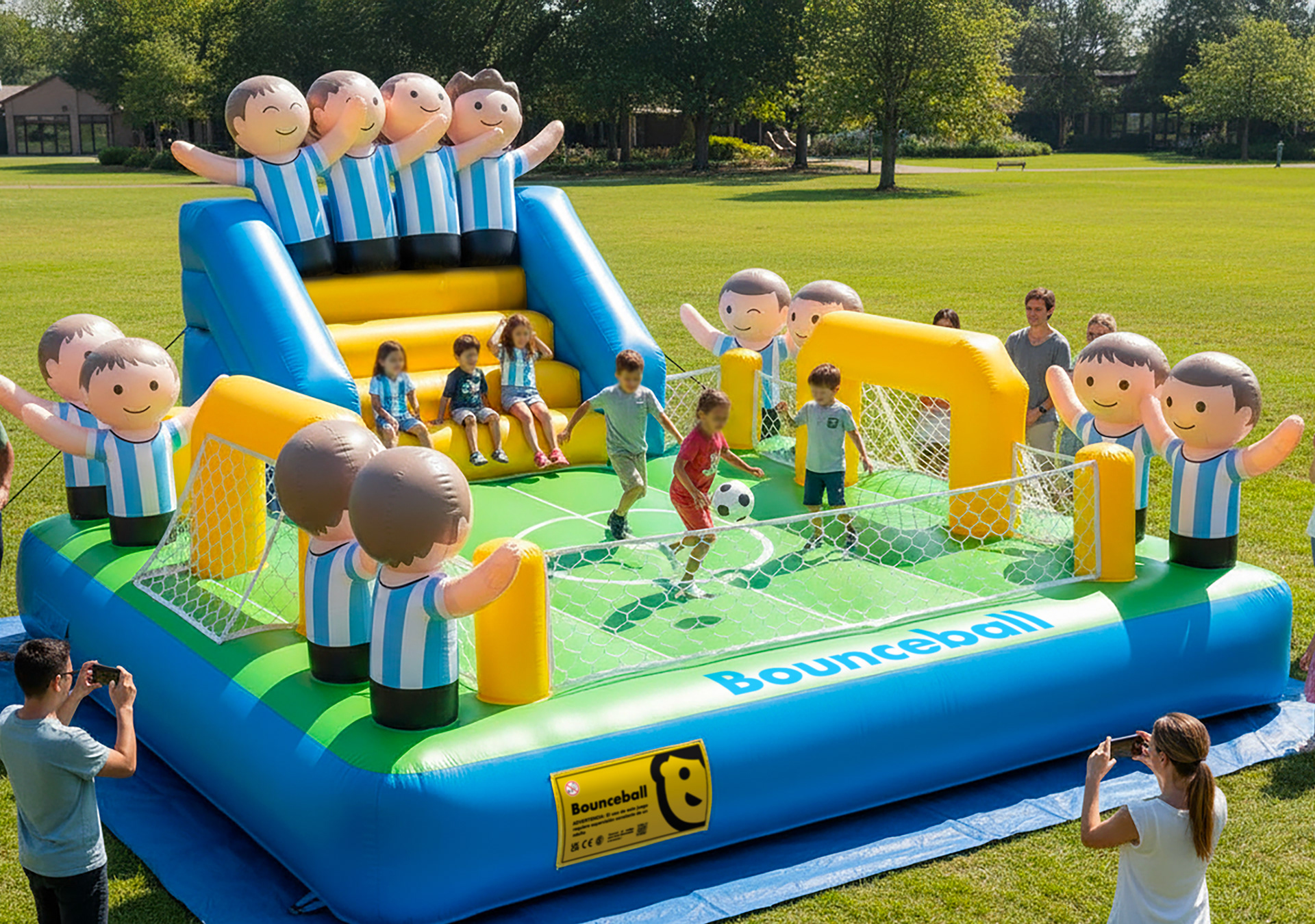 inflatable soccer court for kids designed by Emanuel Abba
