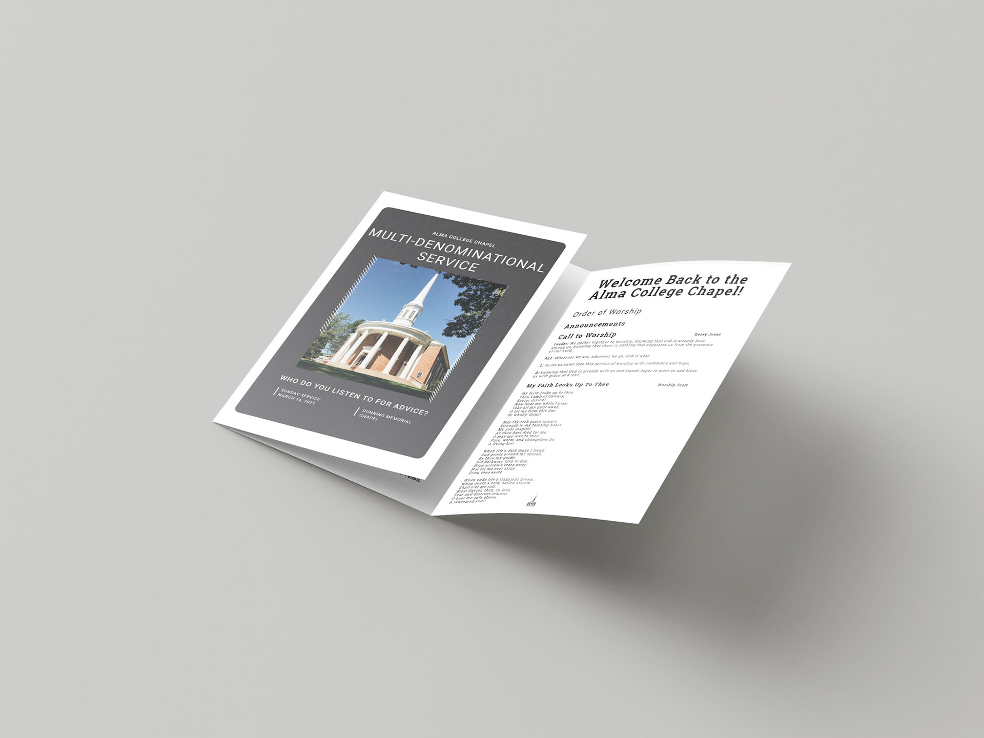 Worship Service Bullitin - Promotions and Marketing