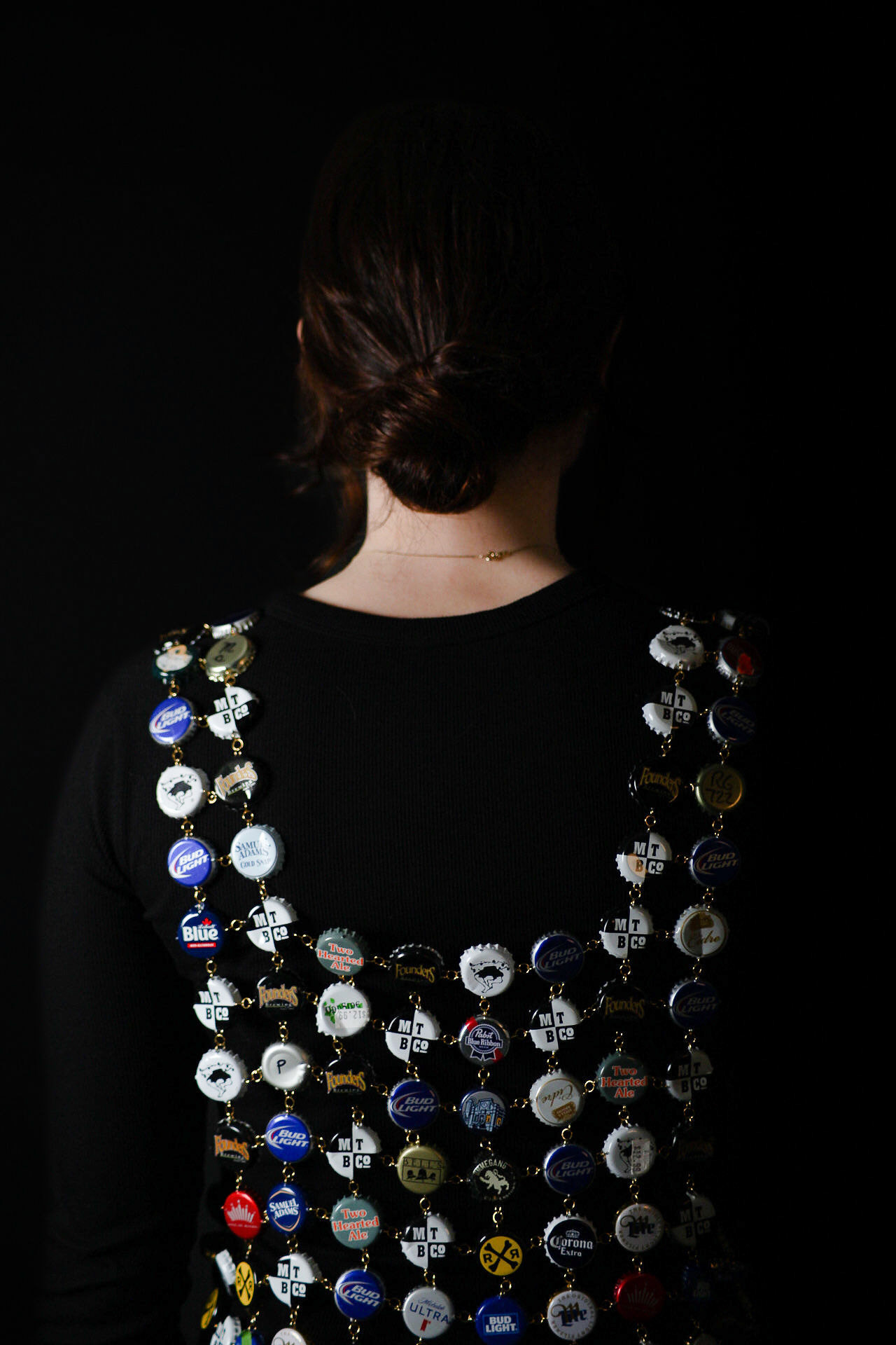 Bottle Cap Mini Dress. 2022. Metal.