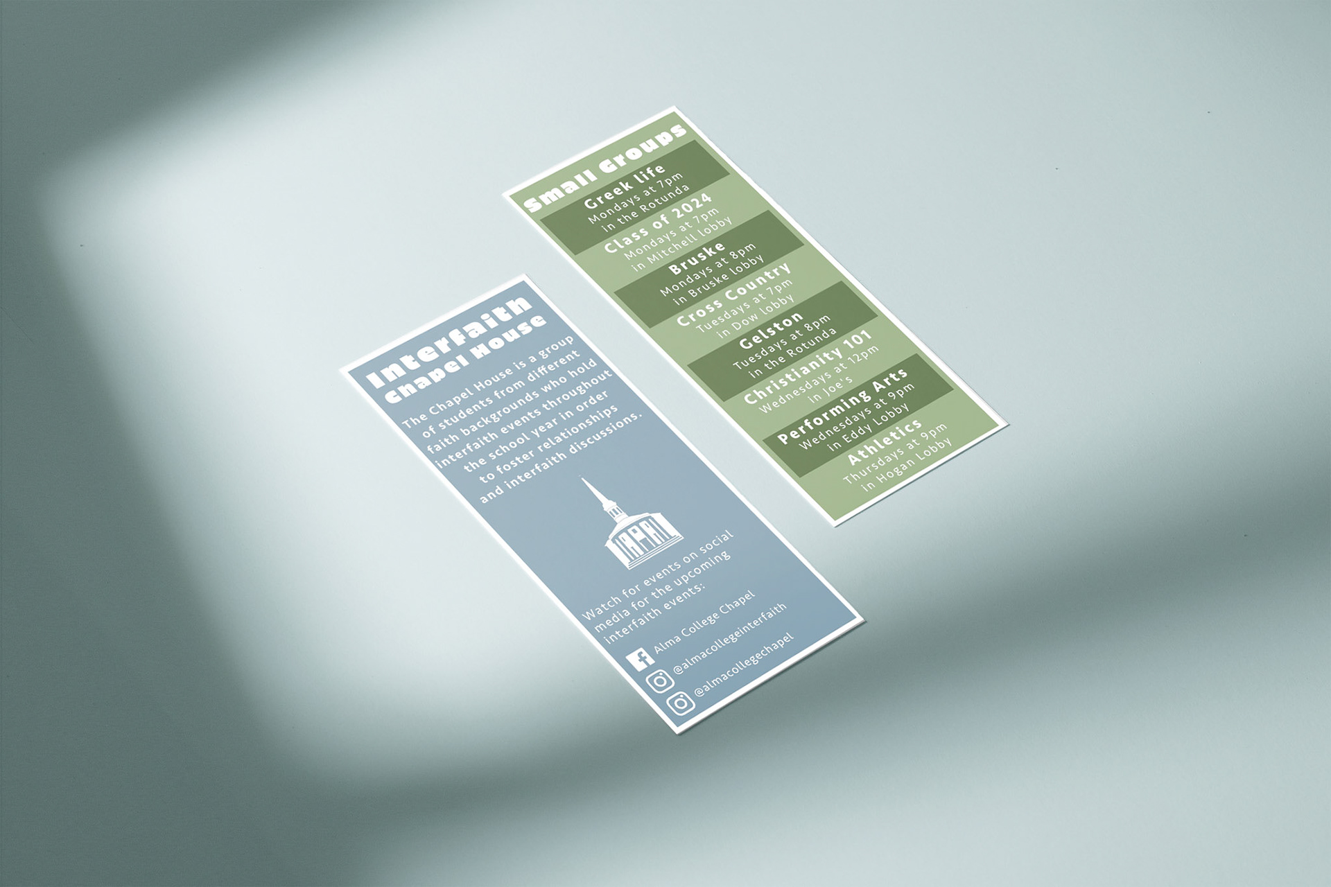 Chapel Bookmarks - Promotions and Marketing