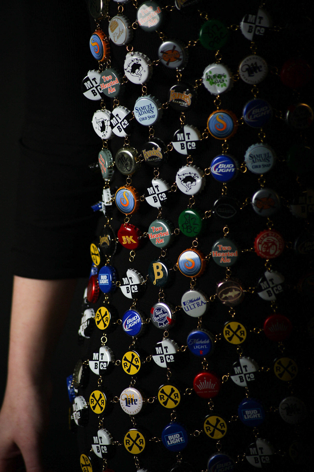 Bottle Cap Mini Dress. 2022. Metal.