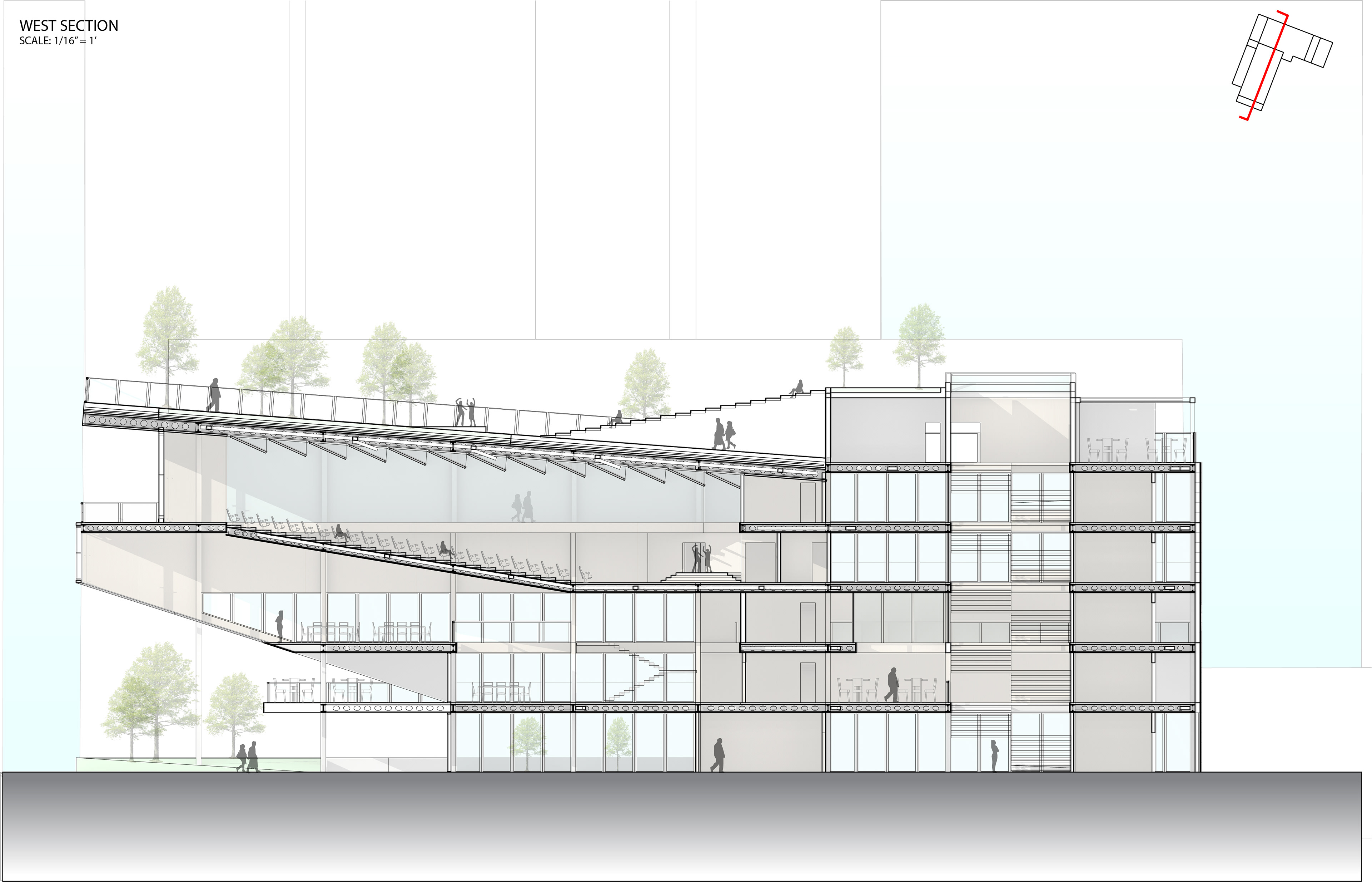 Section Facing West