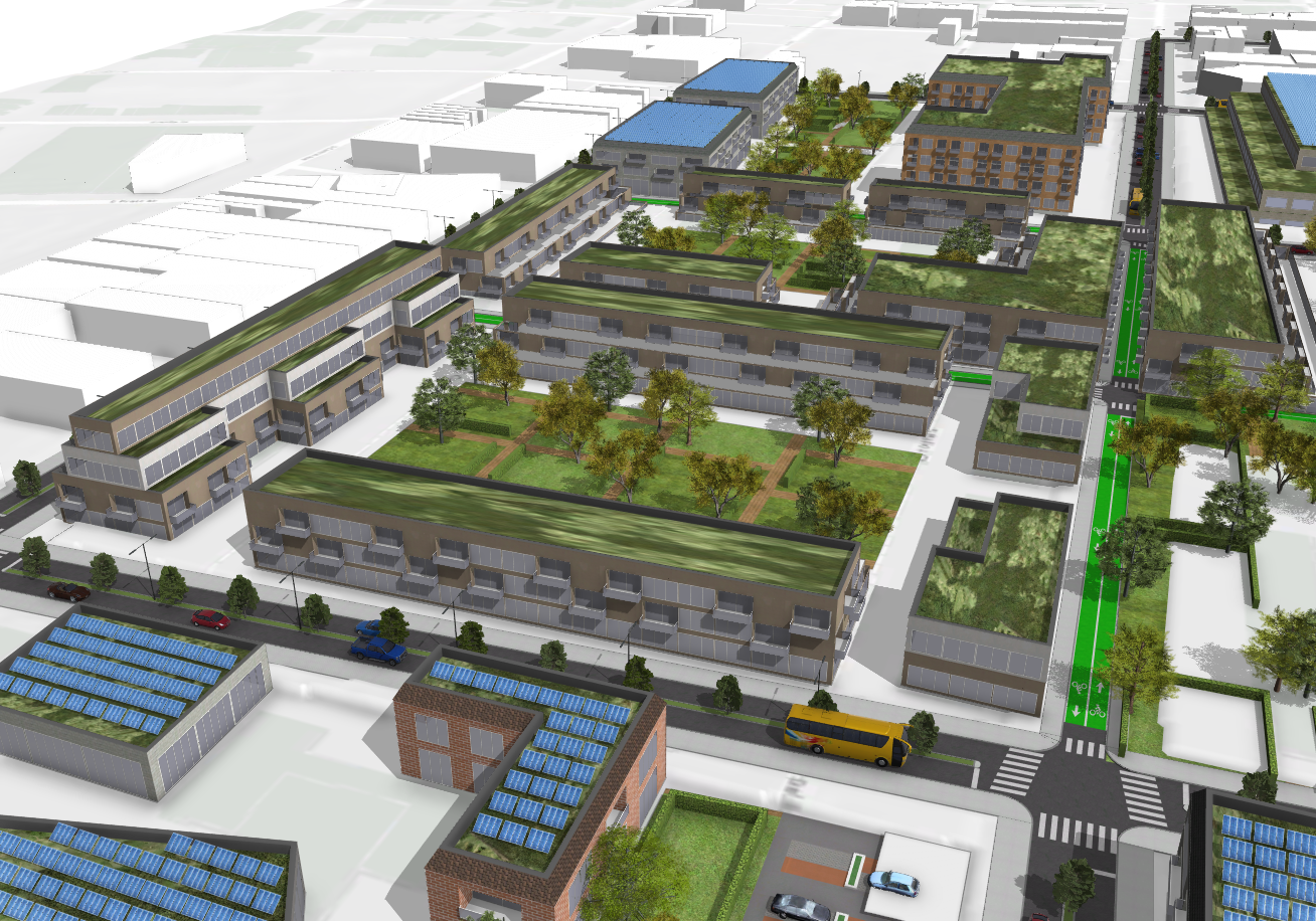 Affordable Housing (Front) / Student Housing + Mixed Use (Rear)