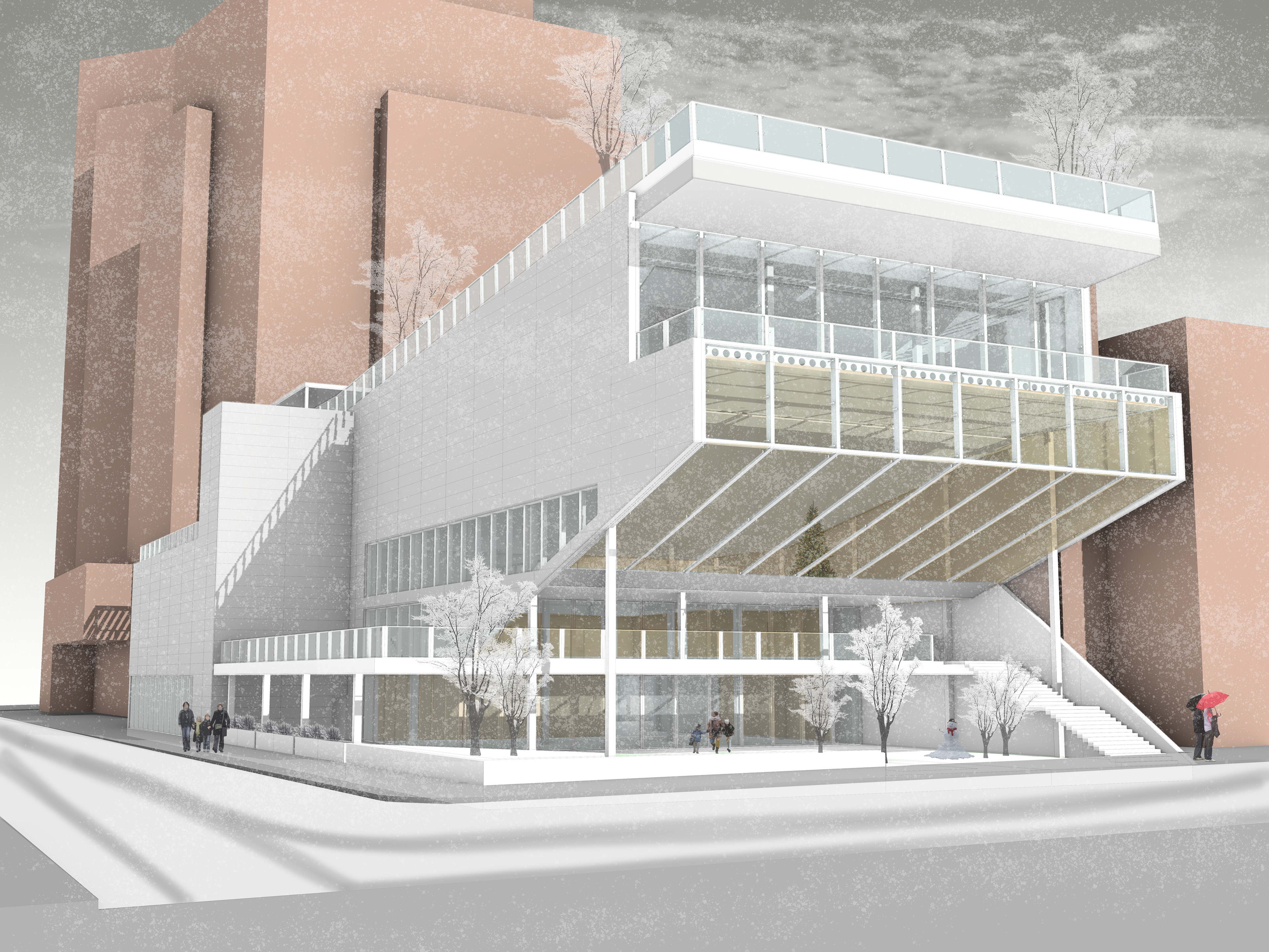 Winter Rendering showing Closed Walls