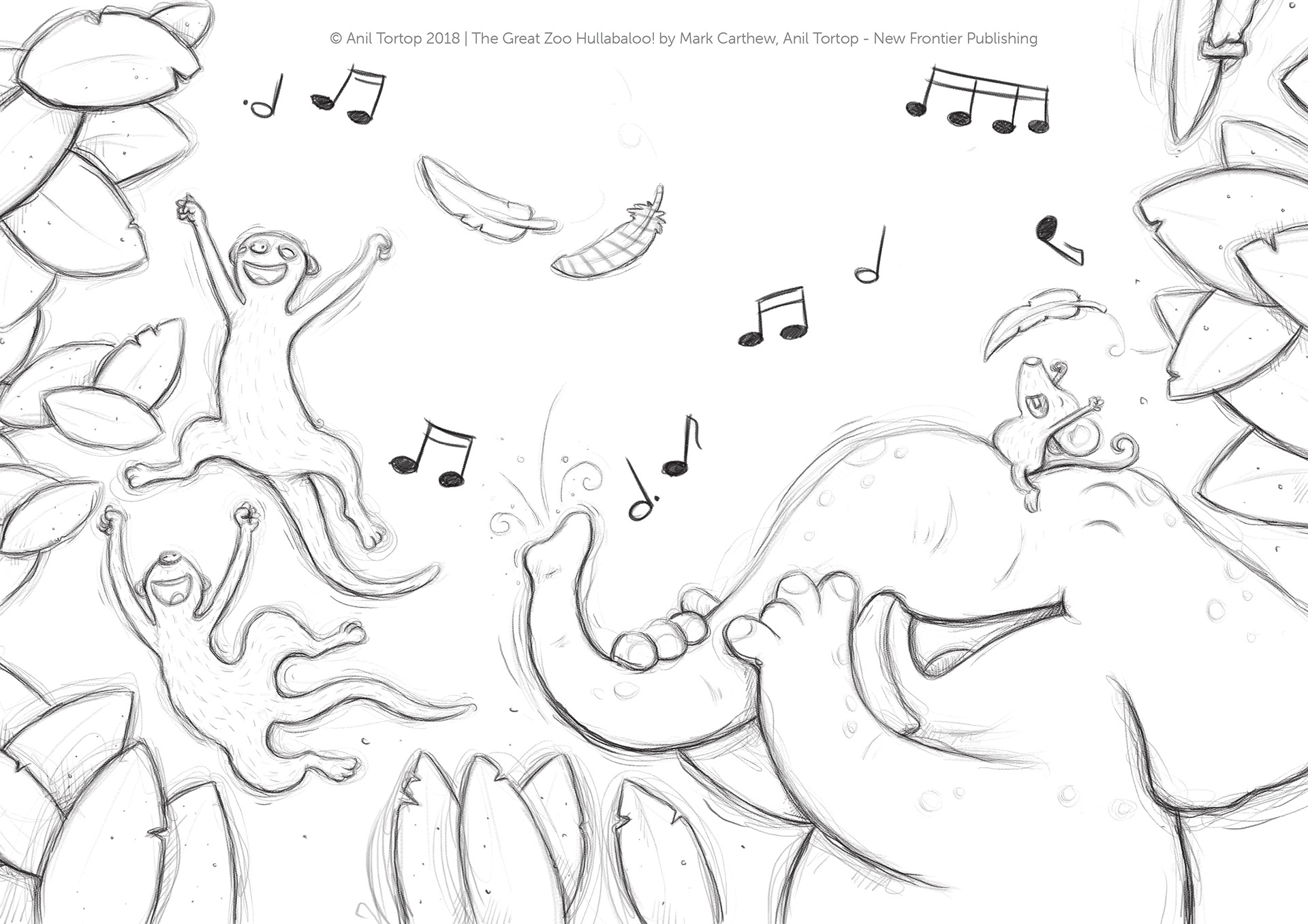 Colour-in — The Great Zoo Hullaballoo!