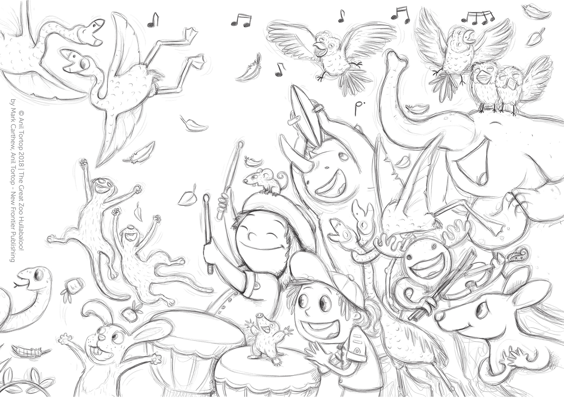 Colour-in — The Great Zoo Hullaballoo!