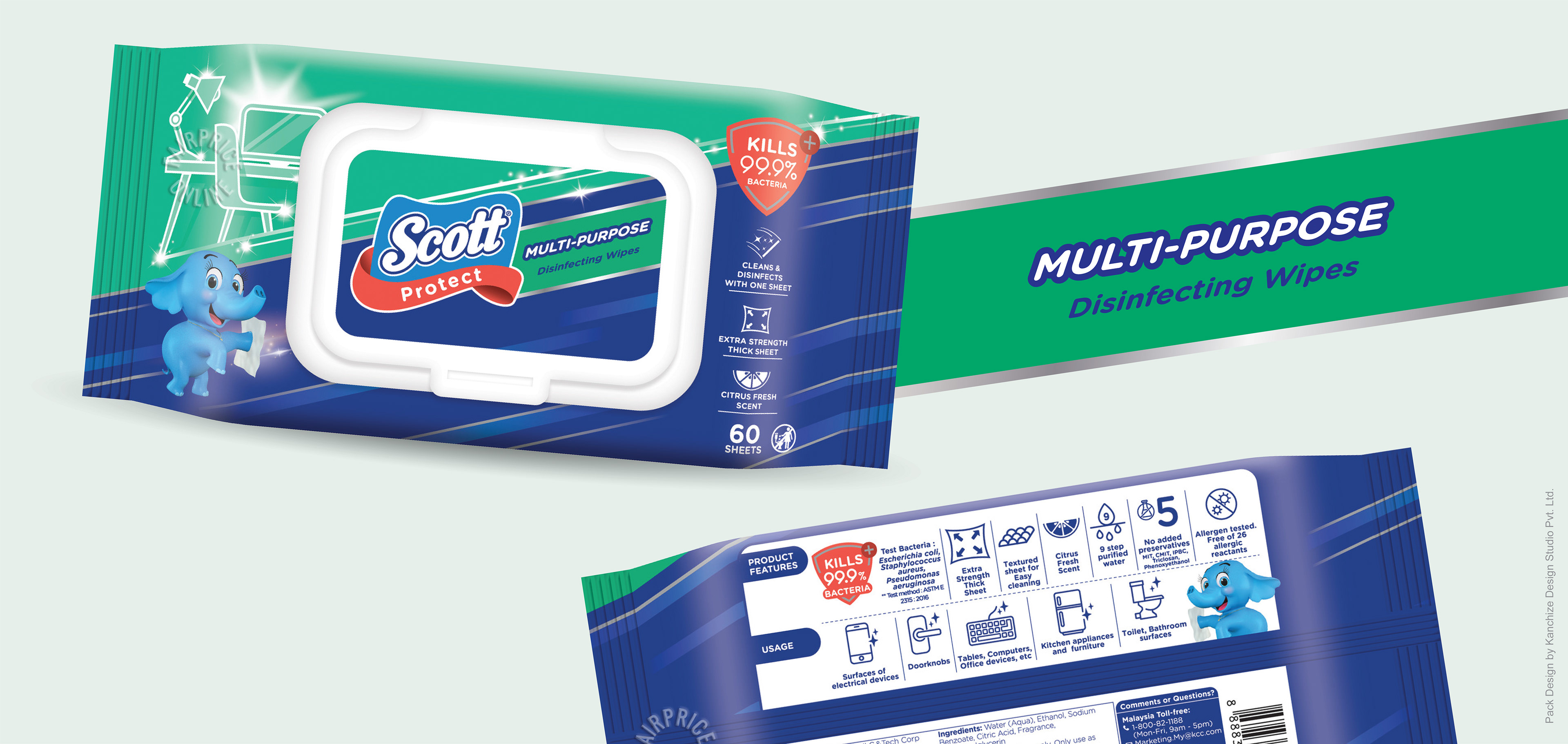 Kanchize Design Studio Pvt. Ltd. - Scott Disinfecting wipes