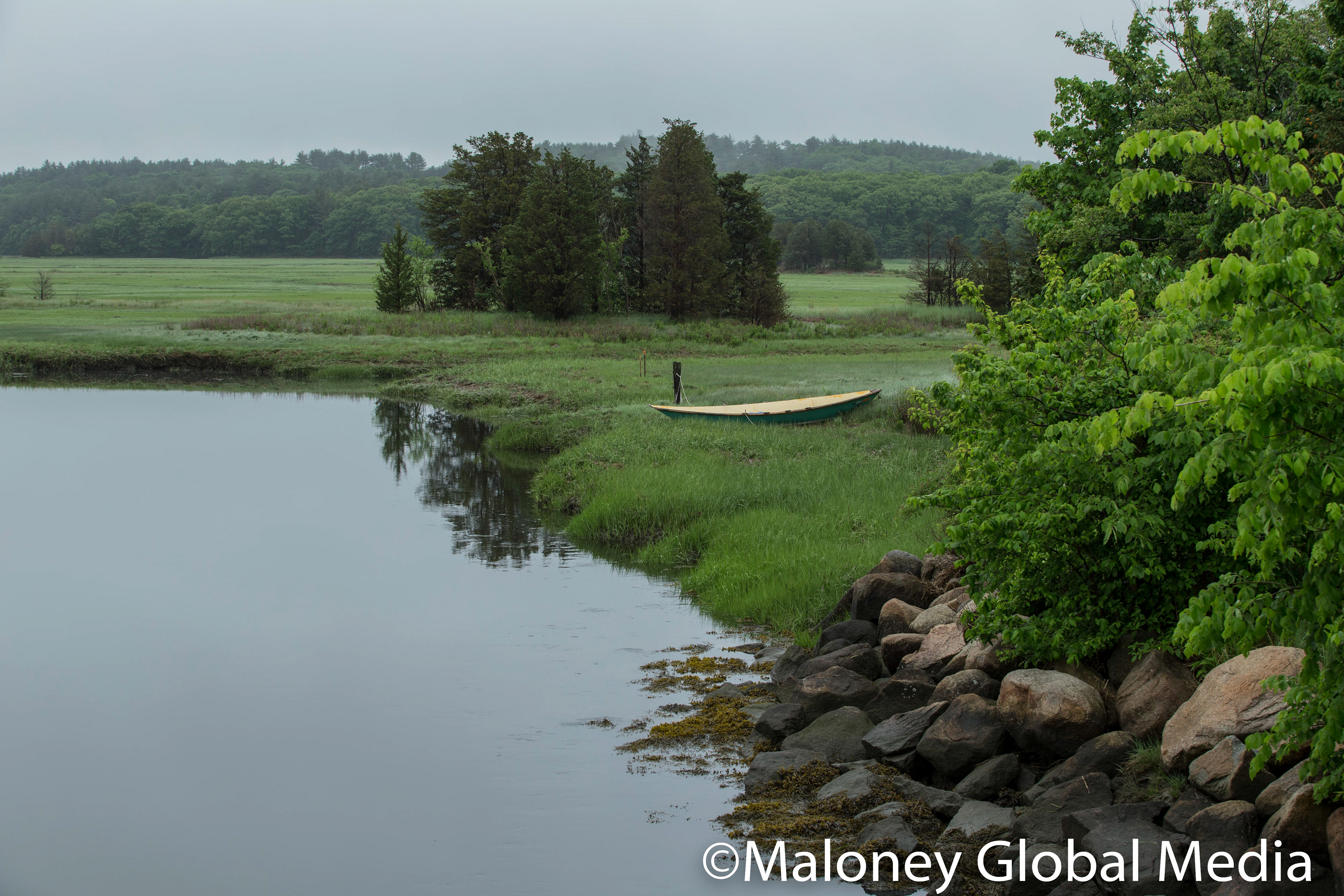 Boat by the shore, Essex, MA