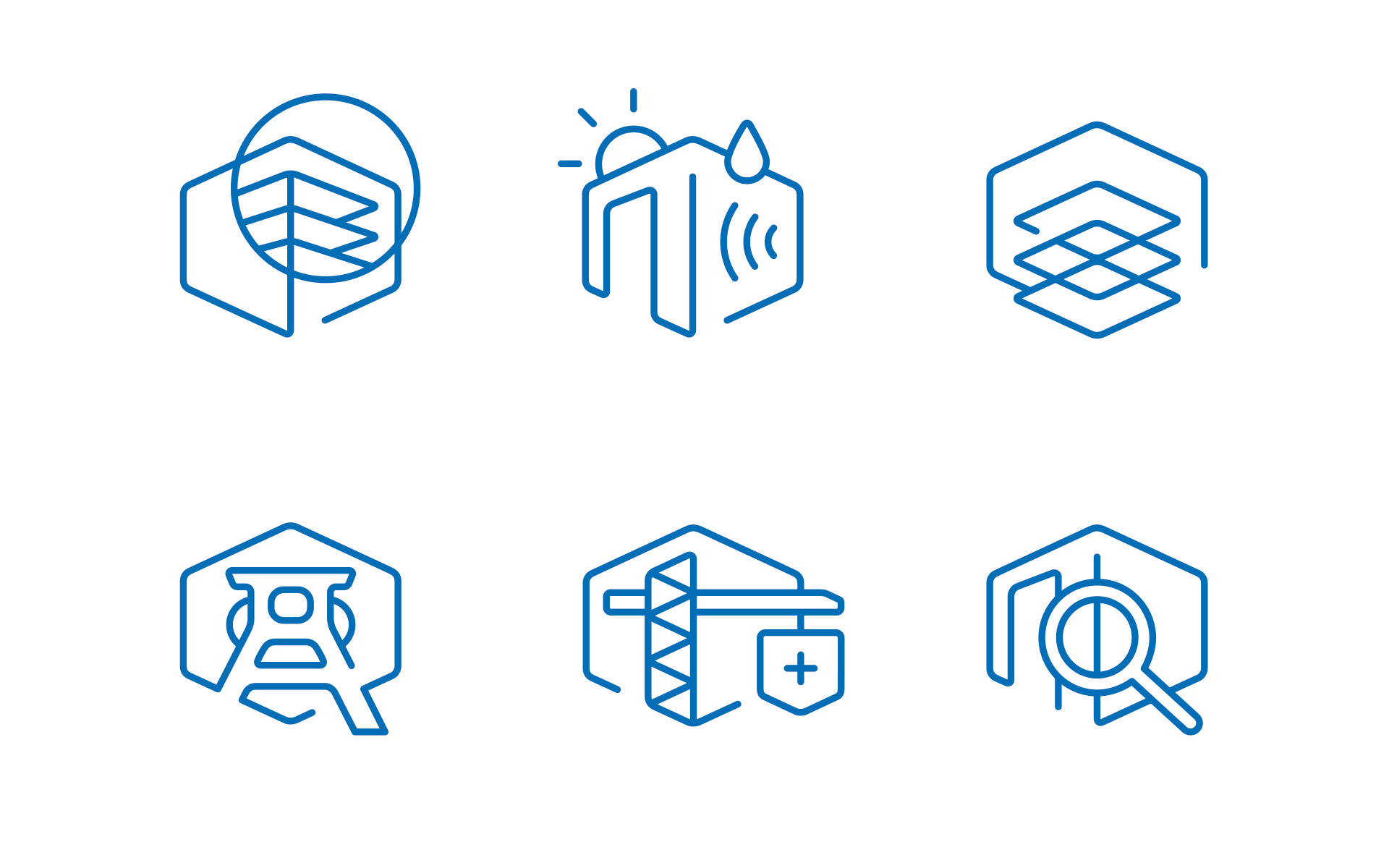 Customised icon system for communicating the HEG range of services