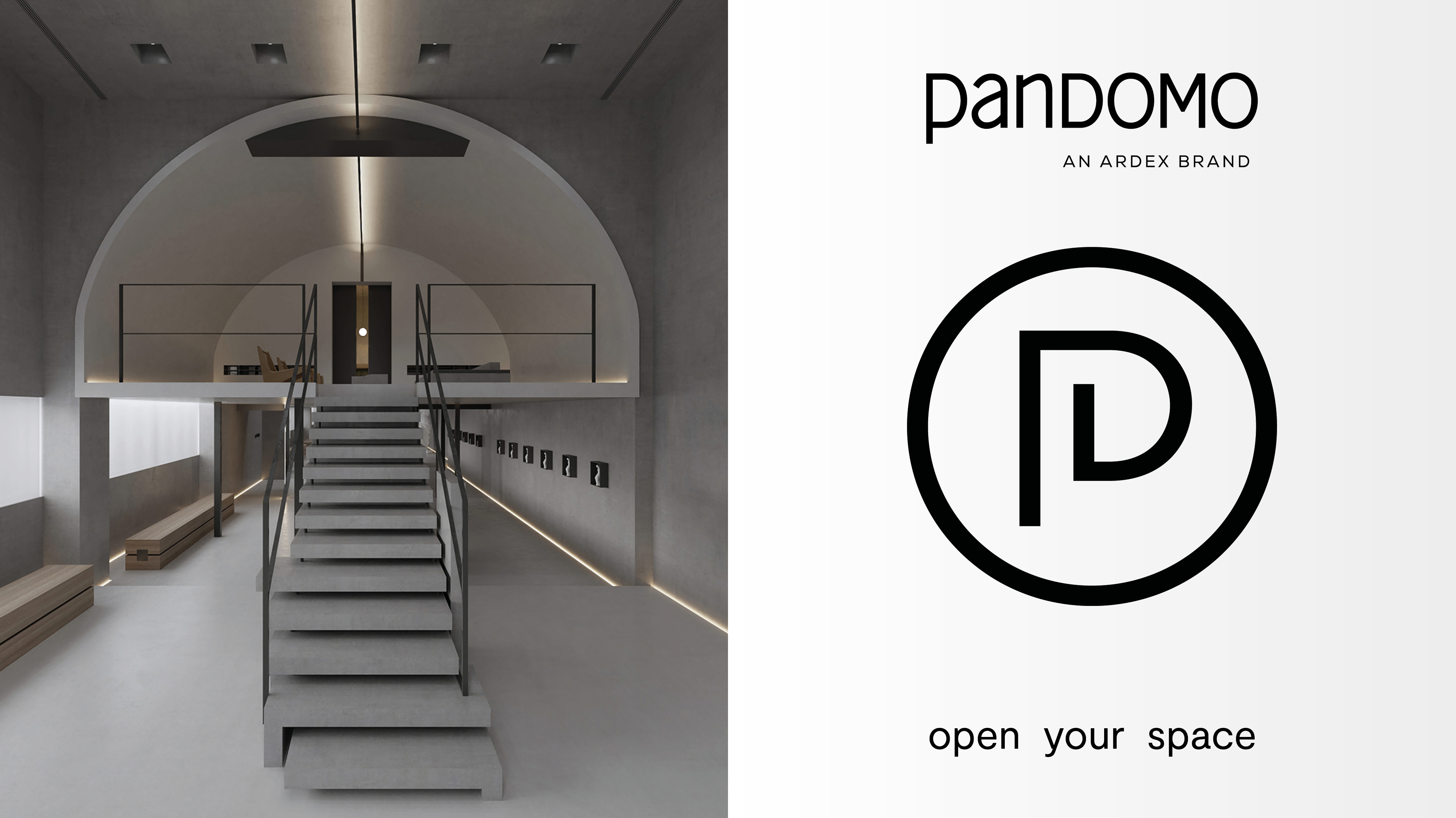 The PANDOMO Claim ‘open your space’ summarises the promise to enable customers to create unique spatial experiences. 