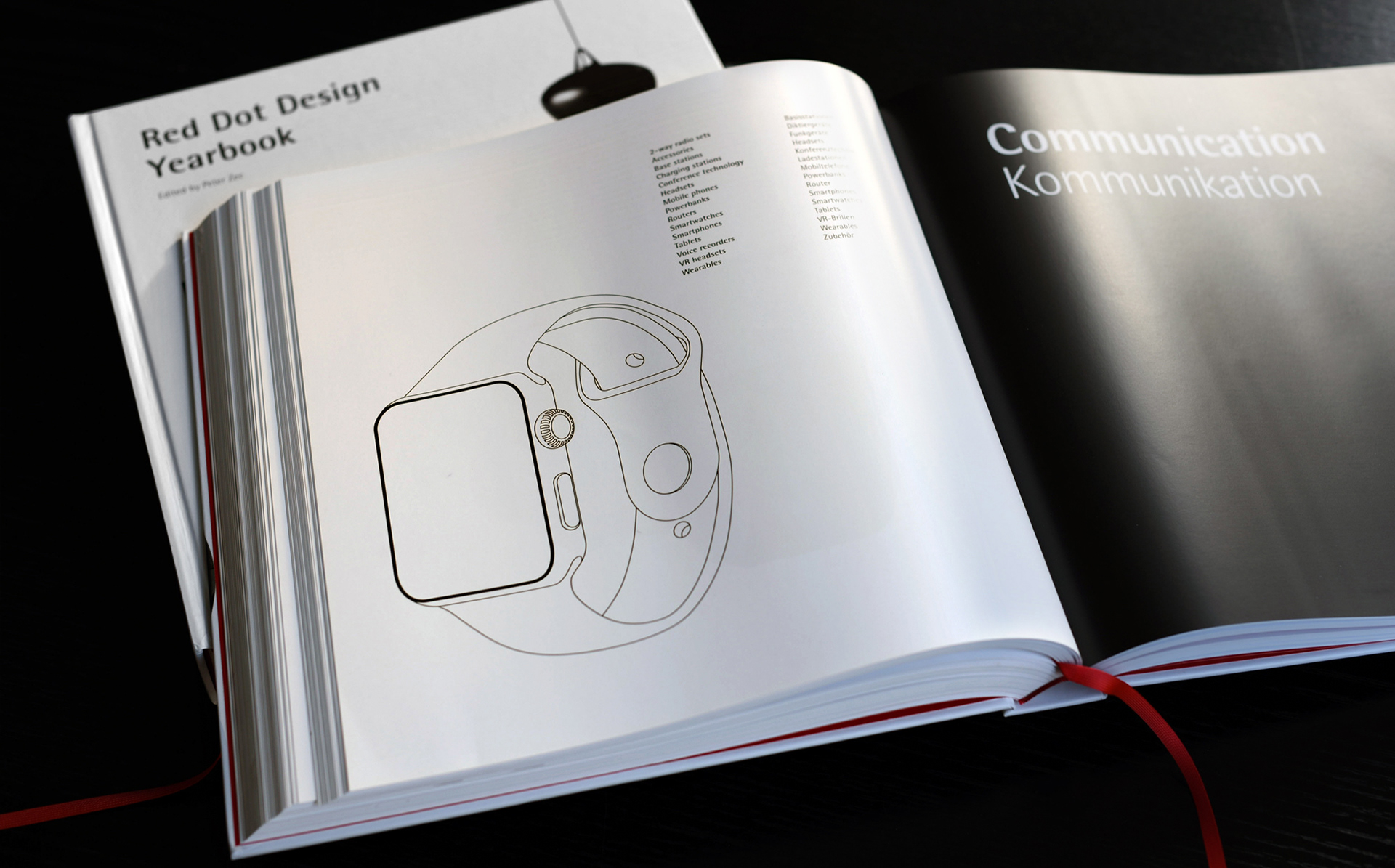 Illustrations for the winning categories of the Red Dot Design Award