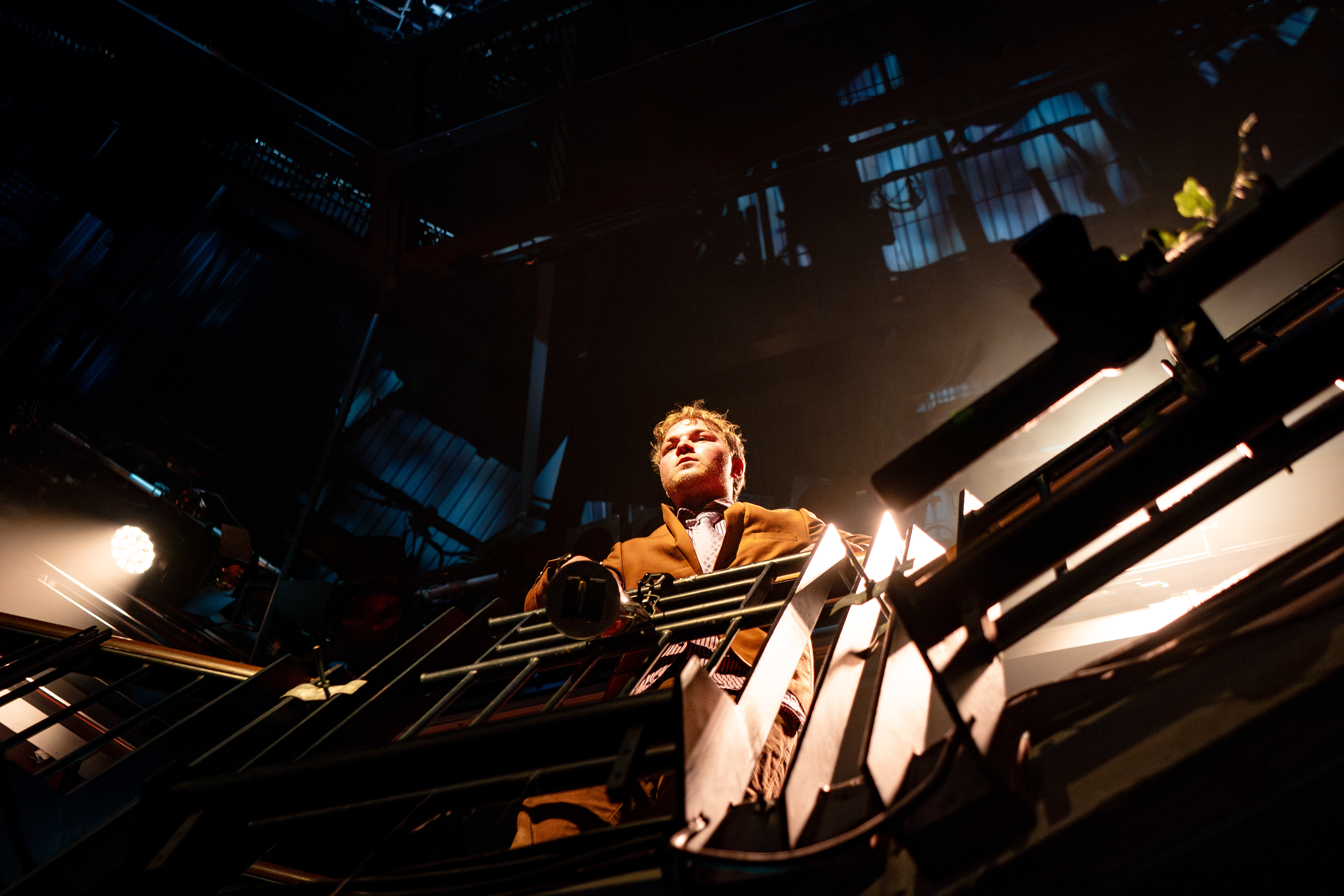 P.S.I (Sit, Shush, Listen) by Haydn Tudor Jones; featuring Haydn Tudor Jones, Jacob Moreton and Vinny Howells. Photos by Steve Gregson. Video design by James Sturdy; Stage Manager, Lily Roake; Lighting Programming by myself. 