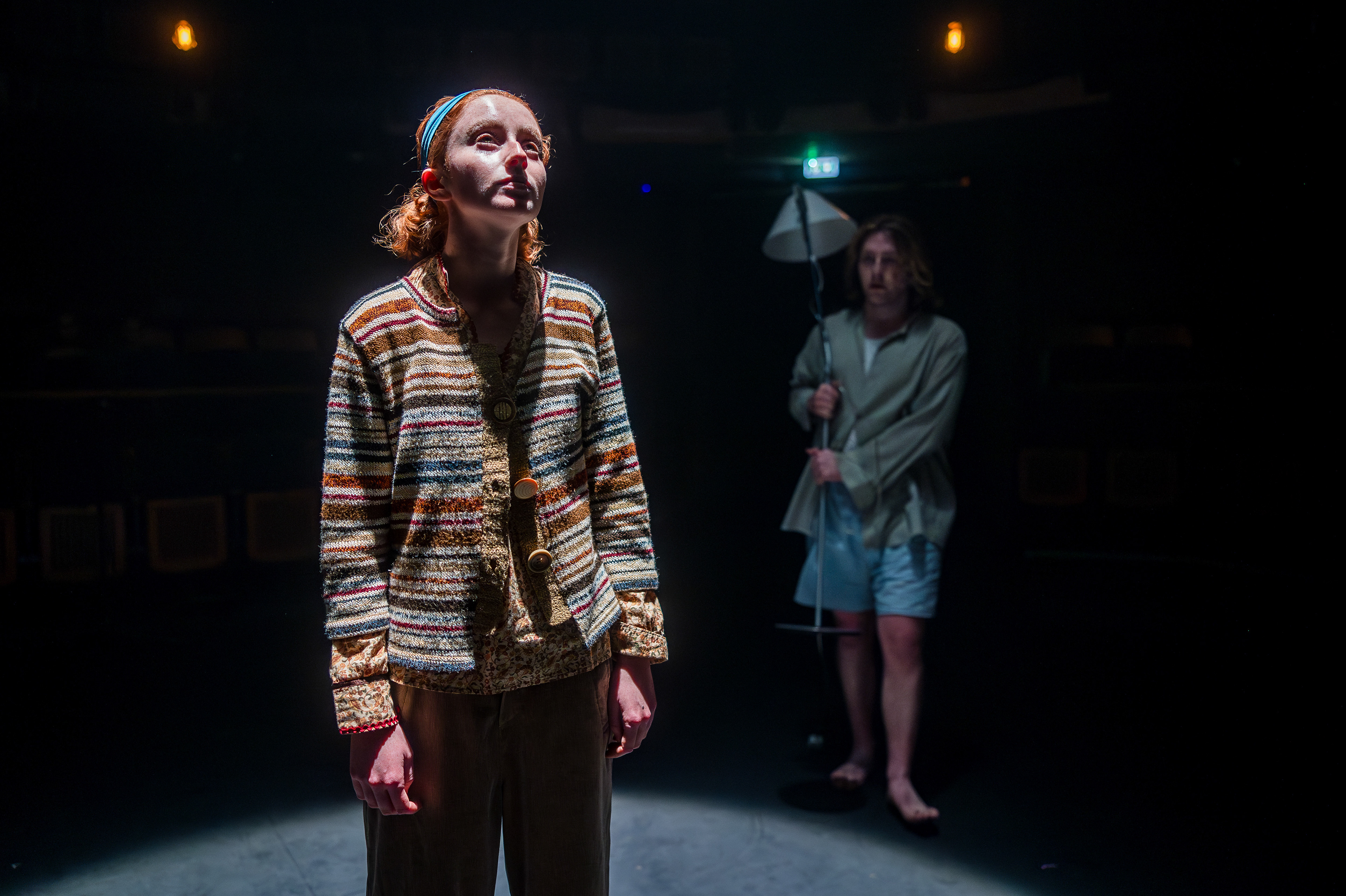 Spinning The Line by Cameron Kelsey; featuring Cameron Kelsey, Amy Lewis and Lois Fletcher. Photos by Mathew Ferguson. Stage Manager, Nick Coppell; Lighting Programmer, Cory Gibson.