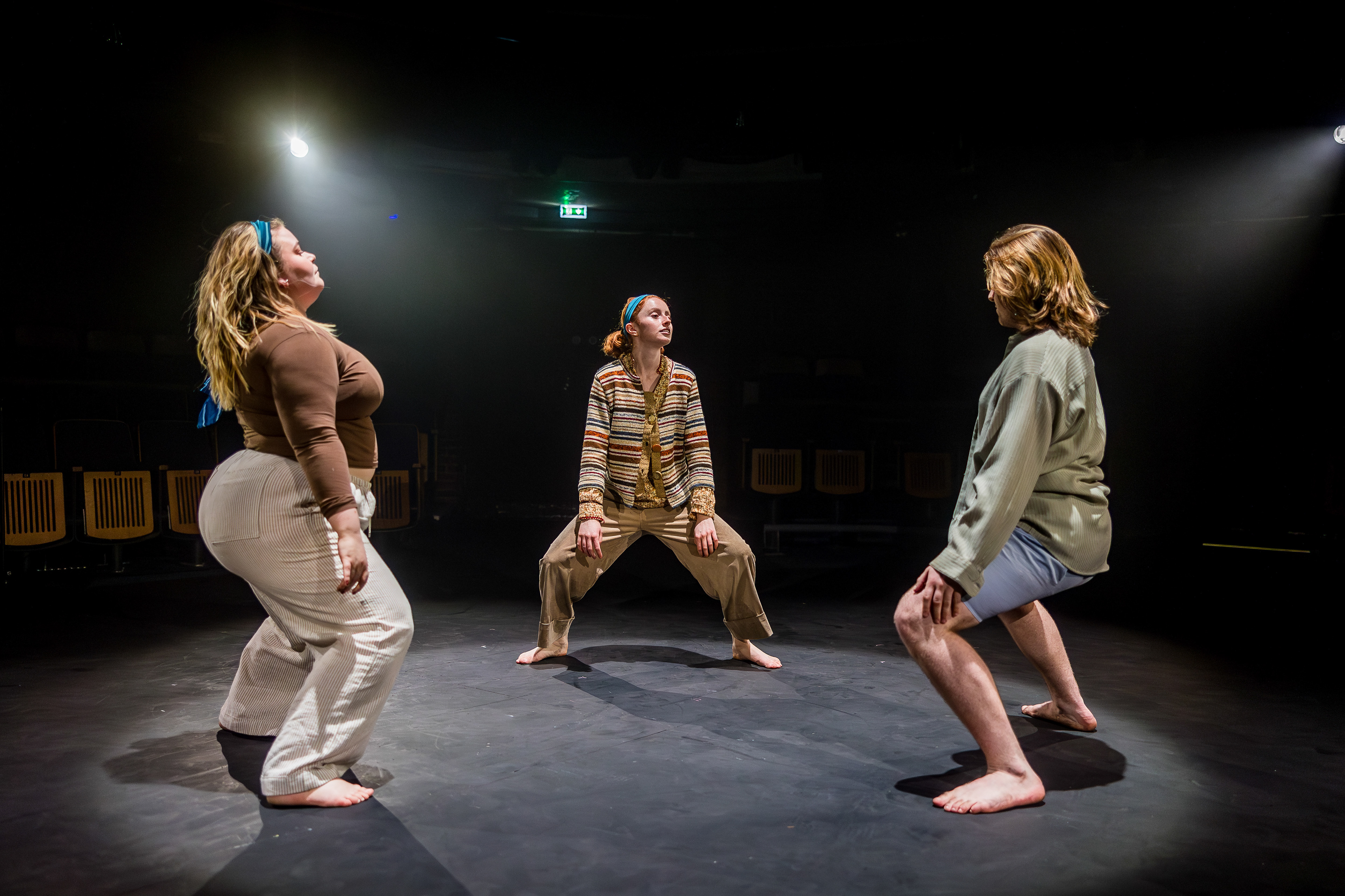 Spinning The Line by Cameron Kelsey; featuring Cameron Kelsey, Amy Lewis and Lois Fletcher. Photos by Mathew Ferguson. Stage Manager, Nick Coppell; Lighting Programmer, Cory Gibson.