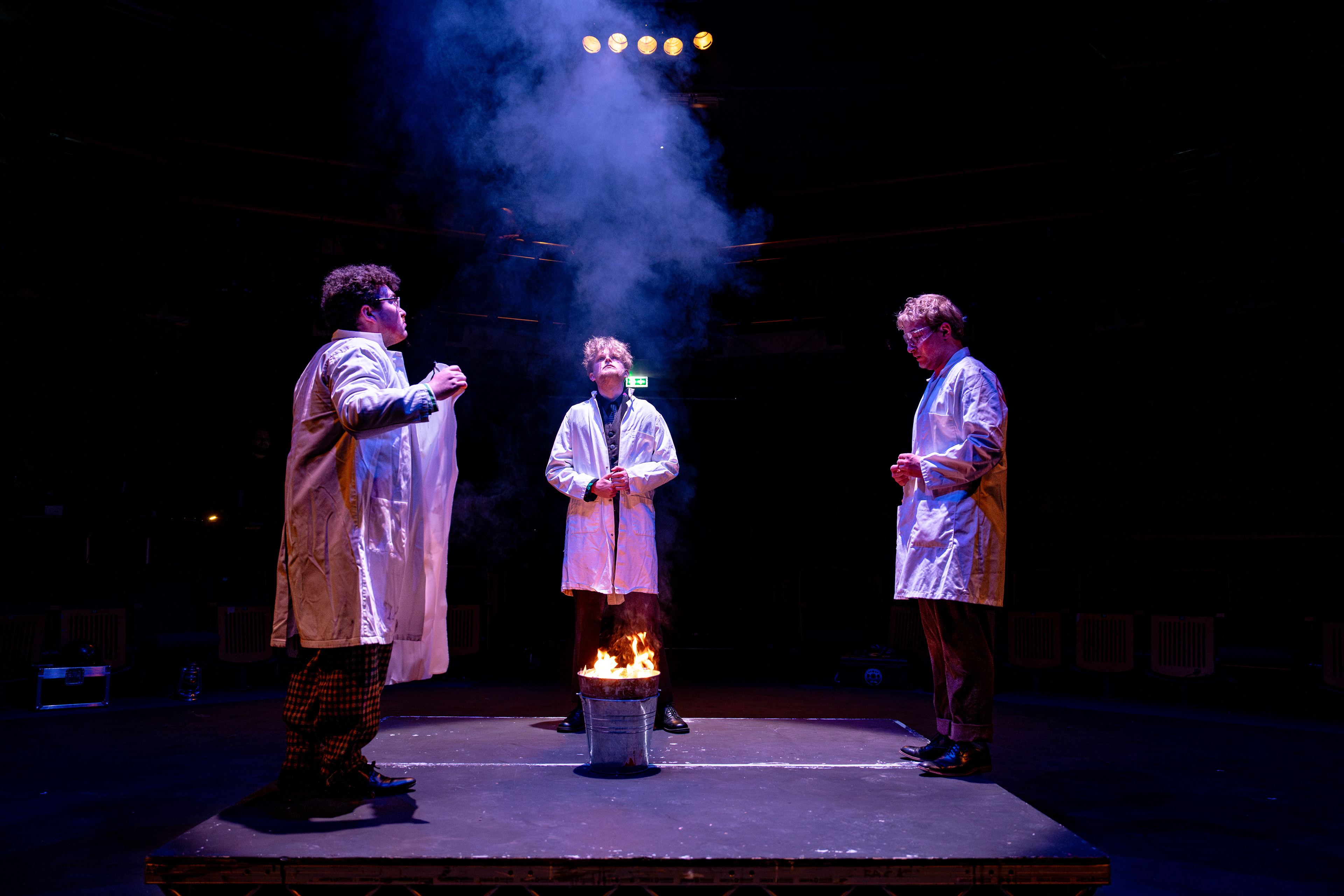 P.S.I (Sit, Shush, Listen) by Haydn Tudor Jones; featuring Haydn Tudor Jones, Jacob Moreton and Vinny Howells. Photos by Steve Gregson. Video design by James Sturdy; Stage Manager, Lily Roake; Lighting Programming by myself. 