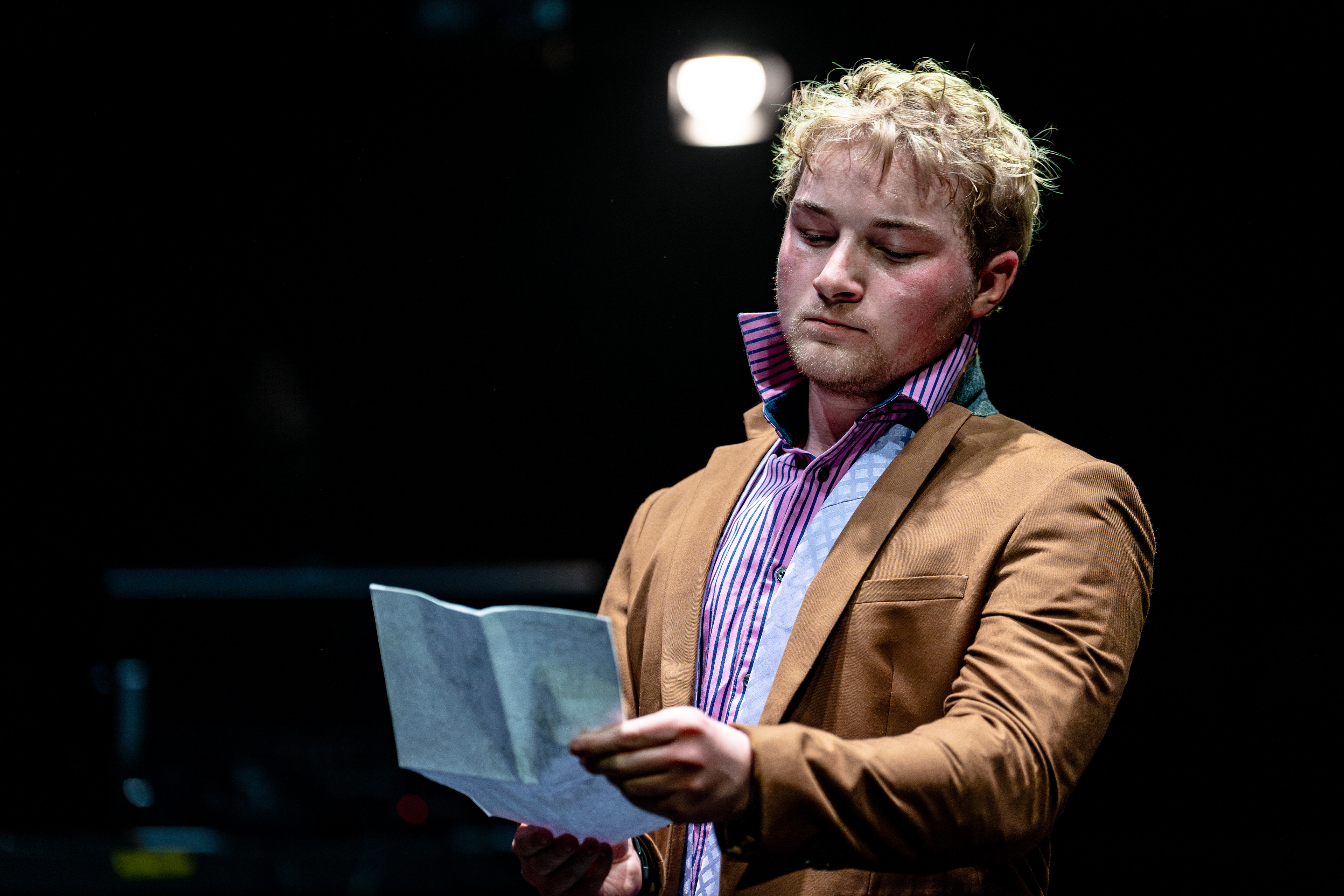 P.S.I (Sit, Shush, Listen) by Haydn Tudor Jones; featuring Haydn Tudor Jones, Jacob Moreton and Vinny Howells. Photos by Steve Gregson. Video design by James Sturdy; Stage Manager, Lily Roake; Lighting Programming by myself. 