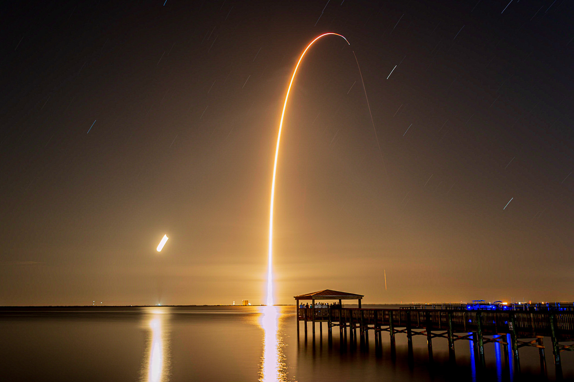SpaceX Falcon9 Launch from Space View Park in Titusville, FL