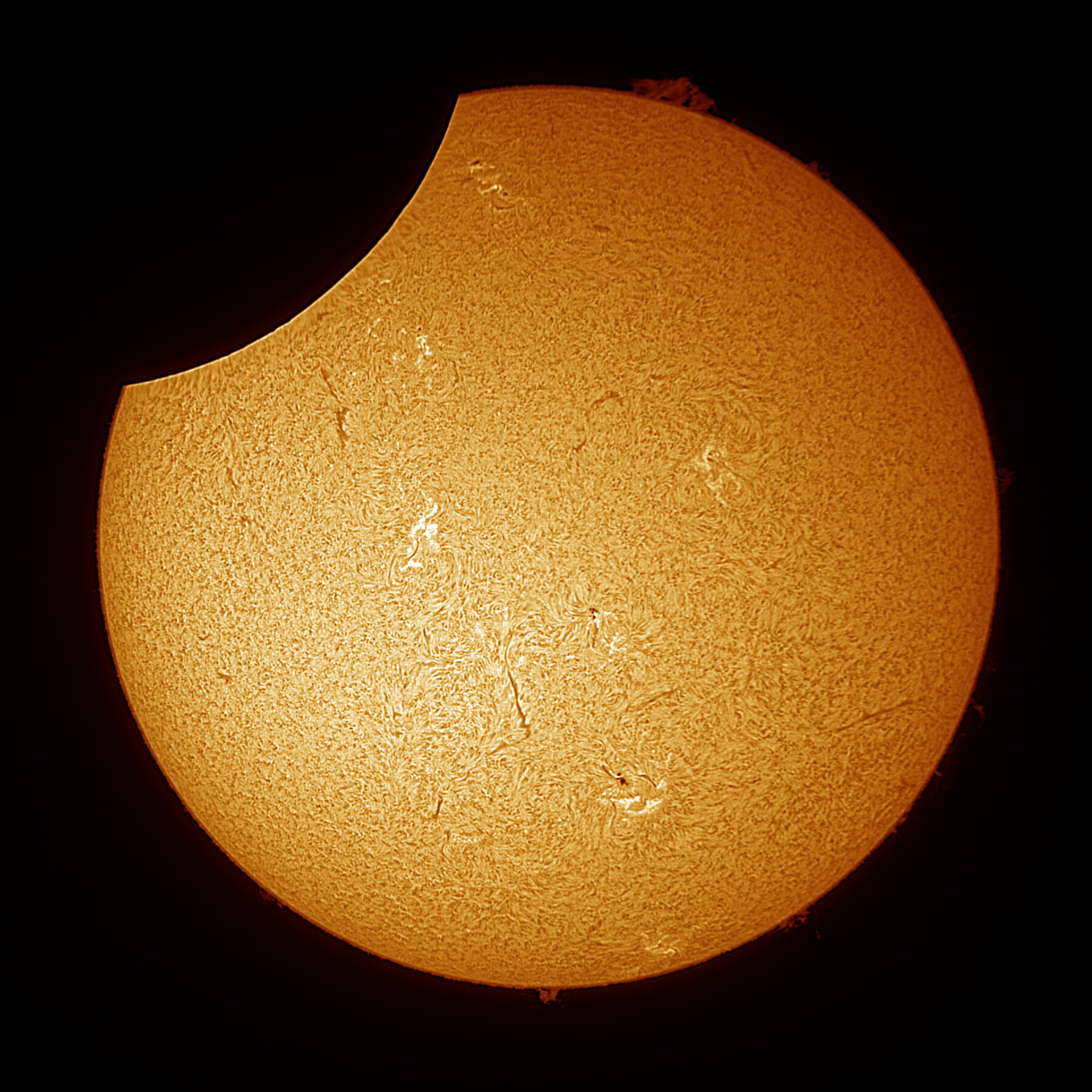Captured with Lunt 40mm Solar Telescope with ZWO Camera via FireCapture