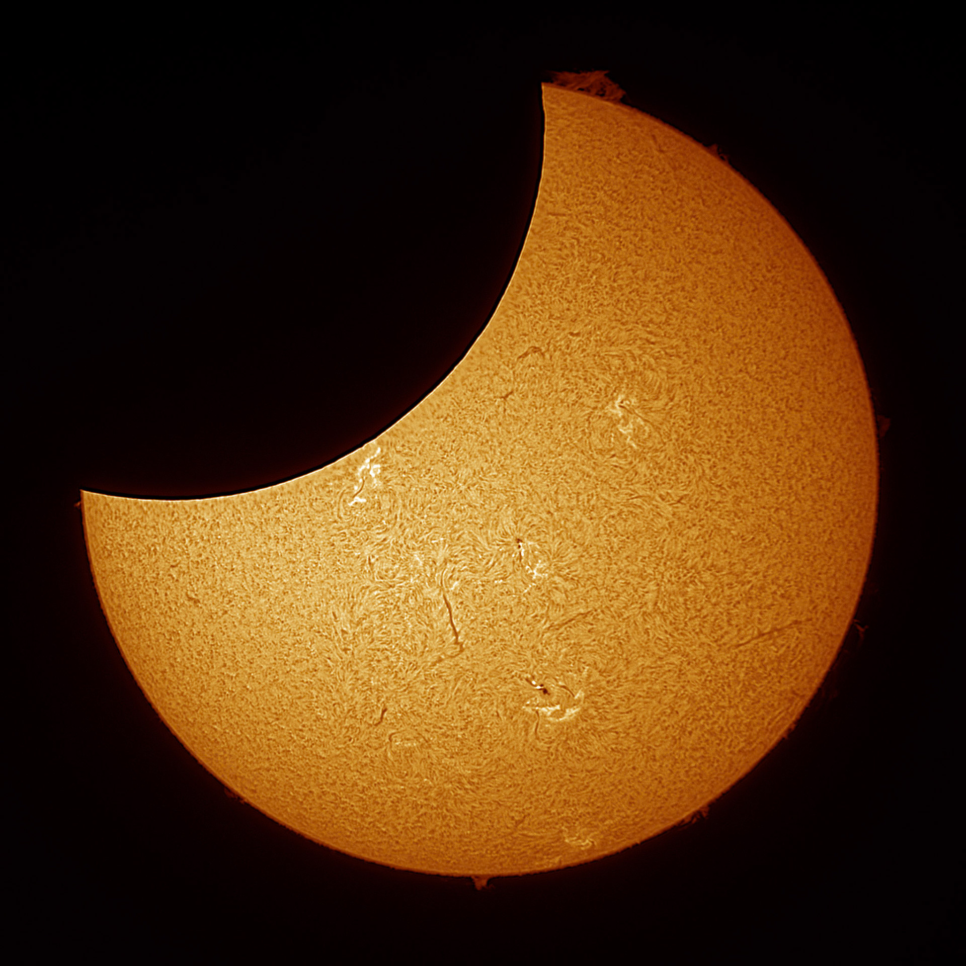 Captured with Lunt 40mm Solar Telescope with ZWO Camera via FireCapture