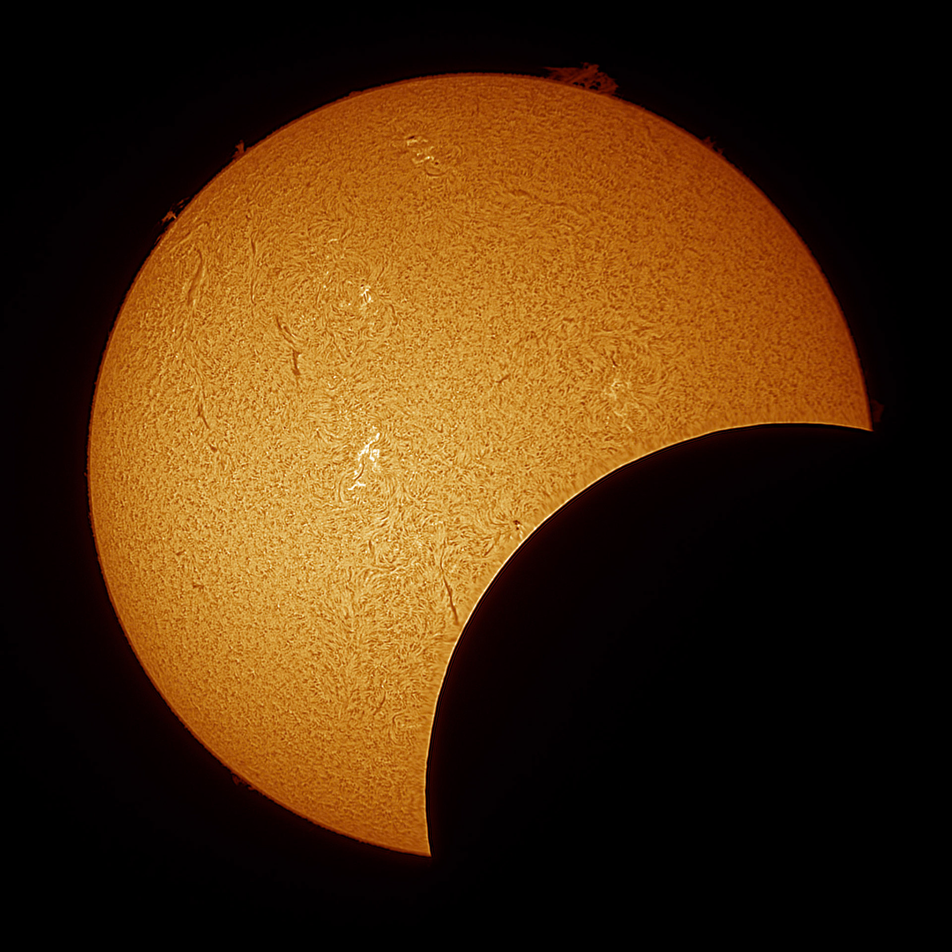 Captured with Lunt 40mm Solar Telescope with ZWO Camera via FireCapture