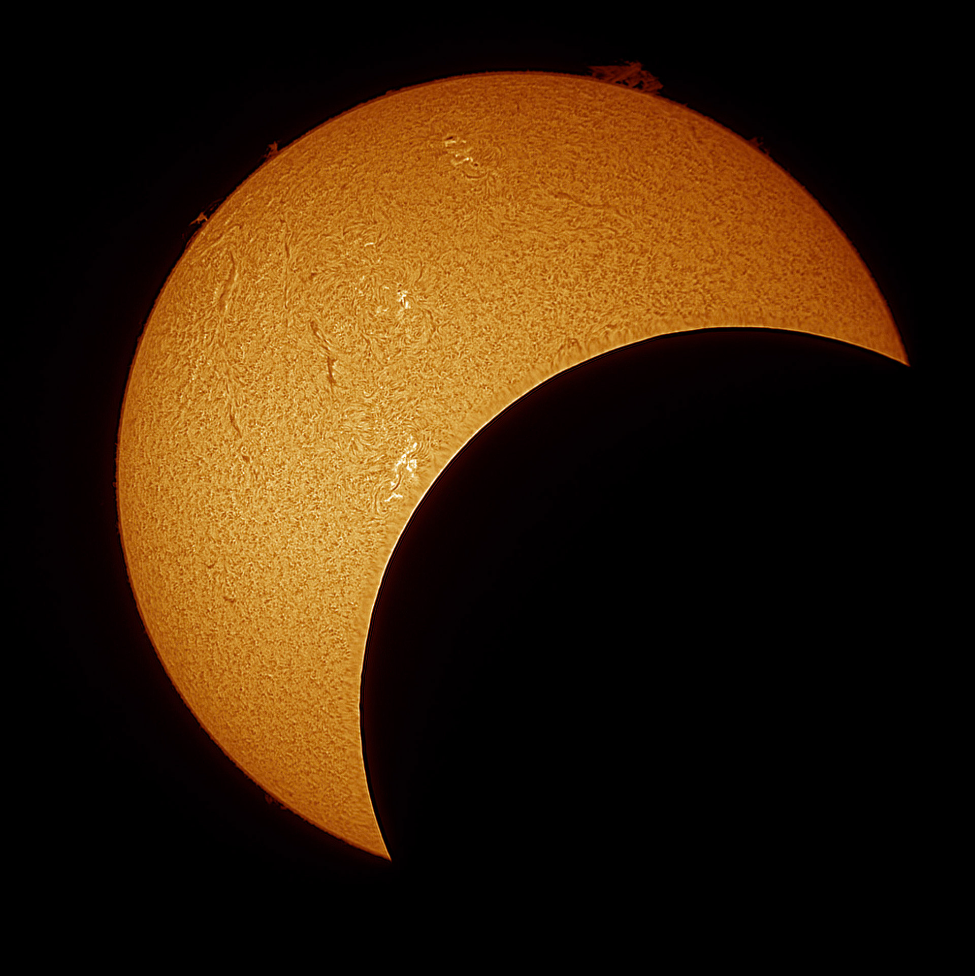 Captured with Lunt 40mm Solar Telescope with ZWO Camera via FireCapture