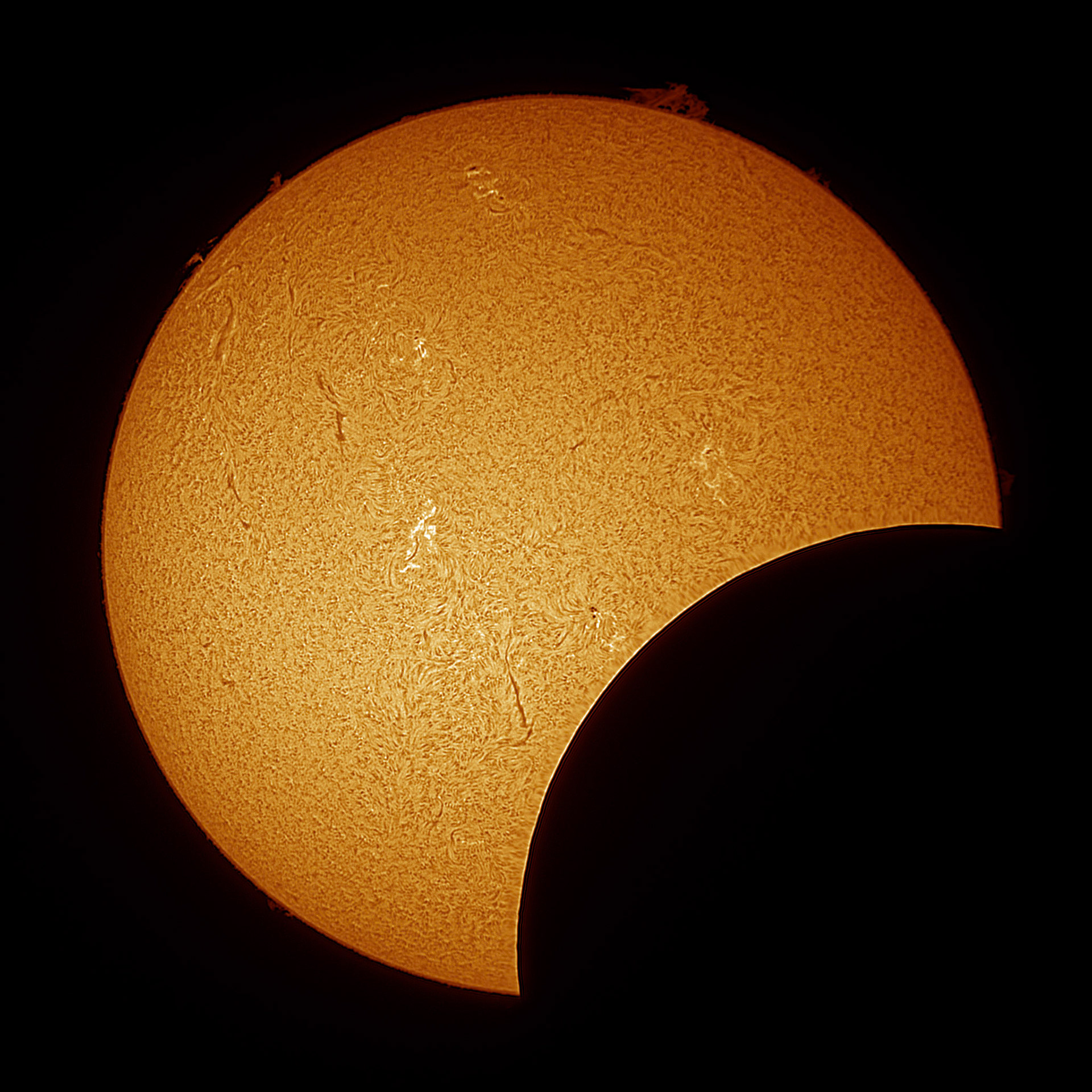 Captured with Lunt 40mm Solar Telescope with ZWO Camera via FireCapture