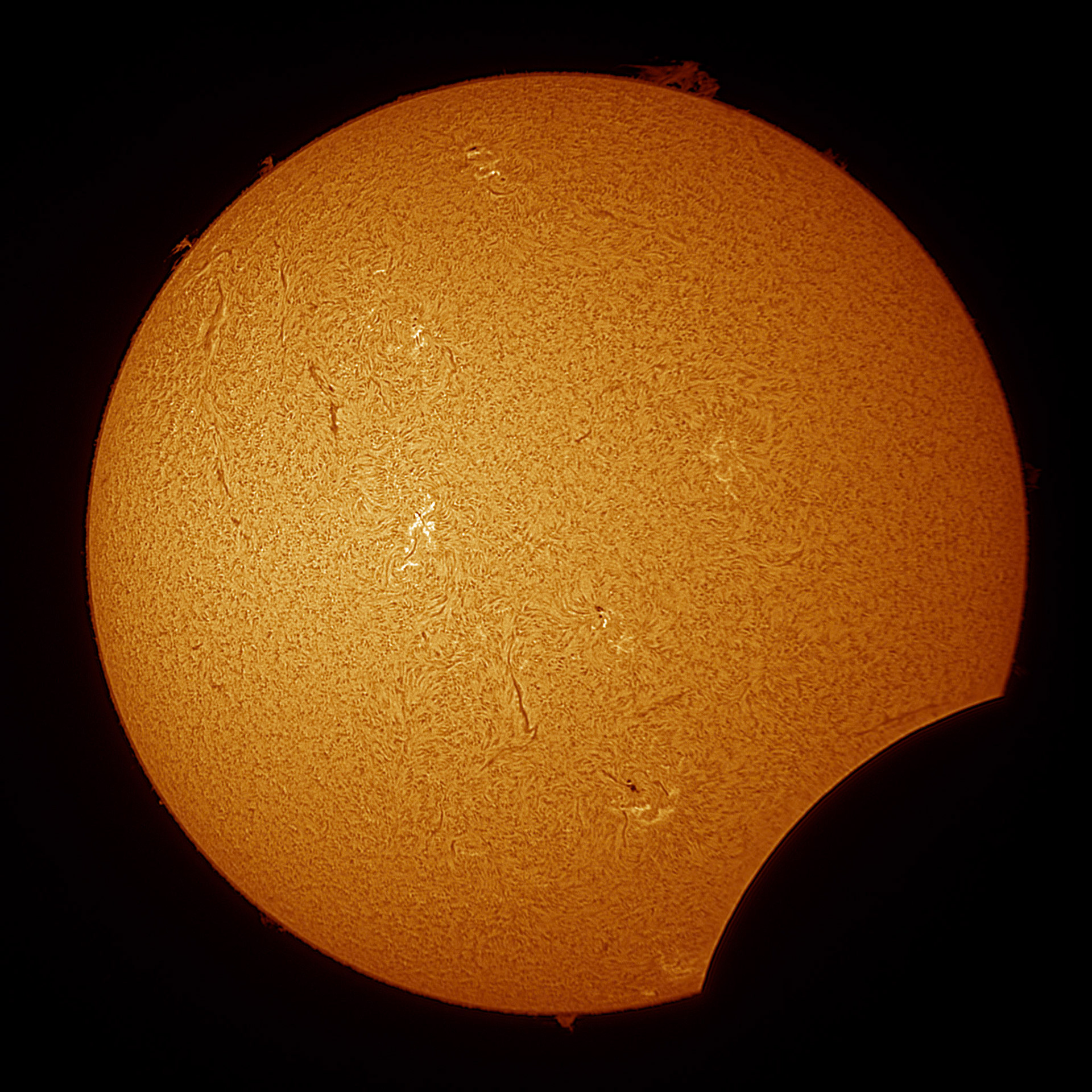 Captured with Lunt 40mm Solar Telescope with ZWO Camera via FireCapture