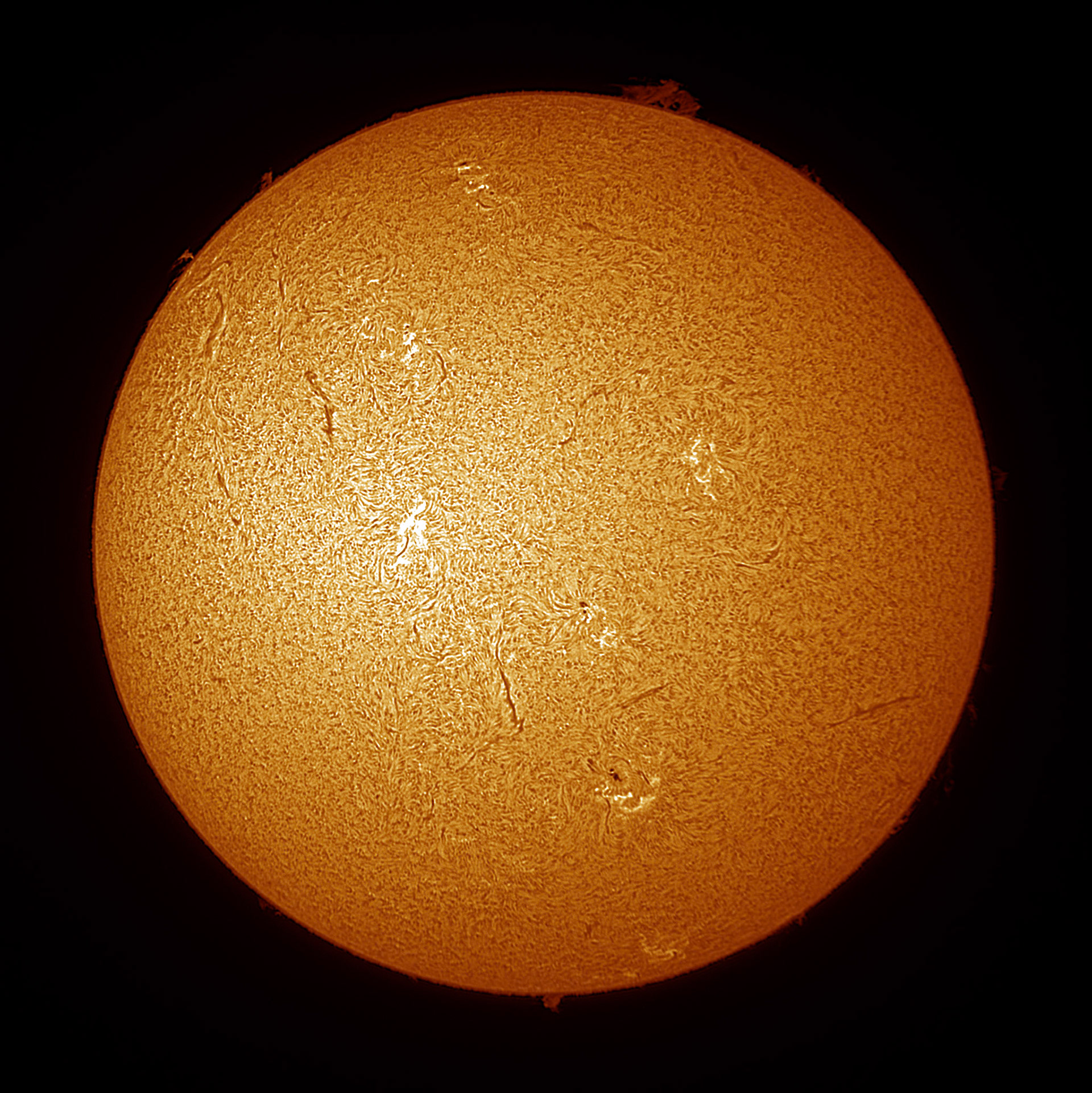 Captured with Lunt 40mm Solar Telescope with ZWO Camera via FireCapture
