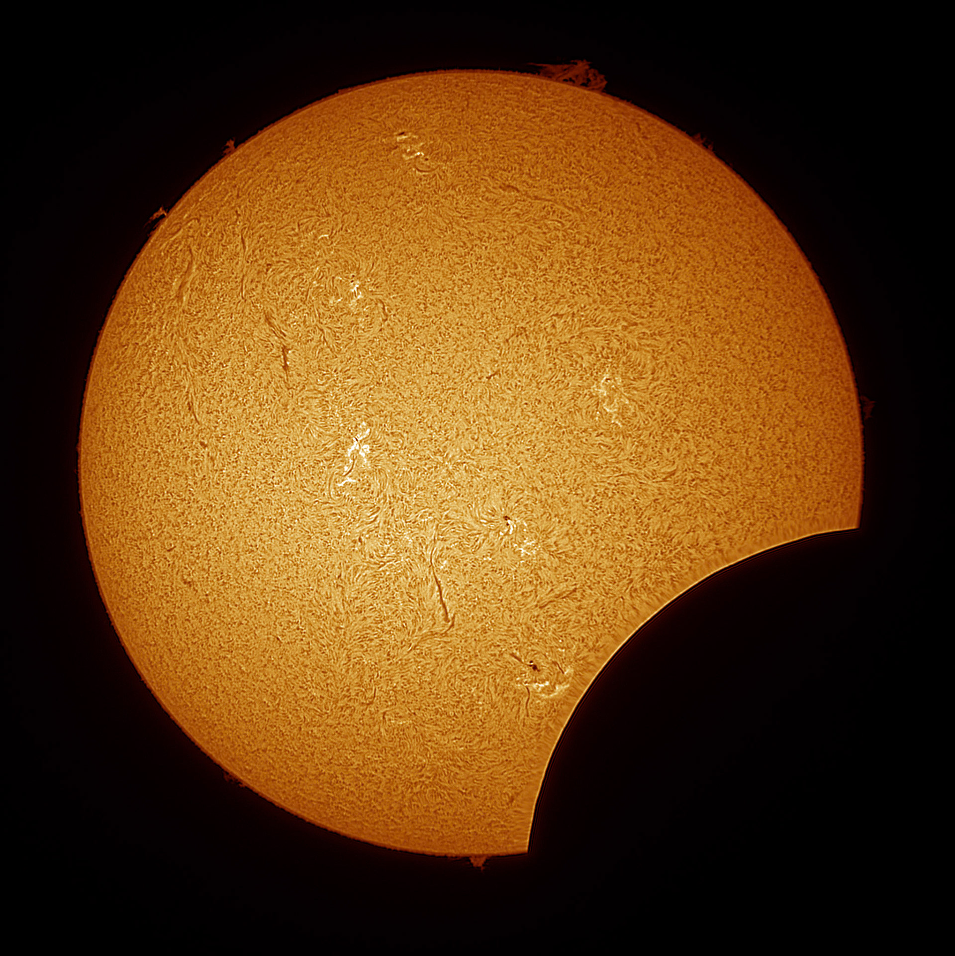 Captured with Lunt 40mm Solar Telescope with ZWO Camera via FireCapture