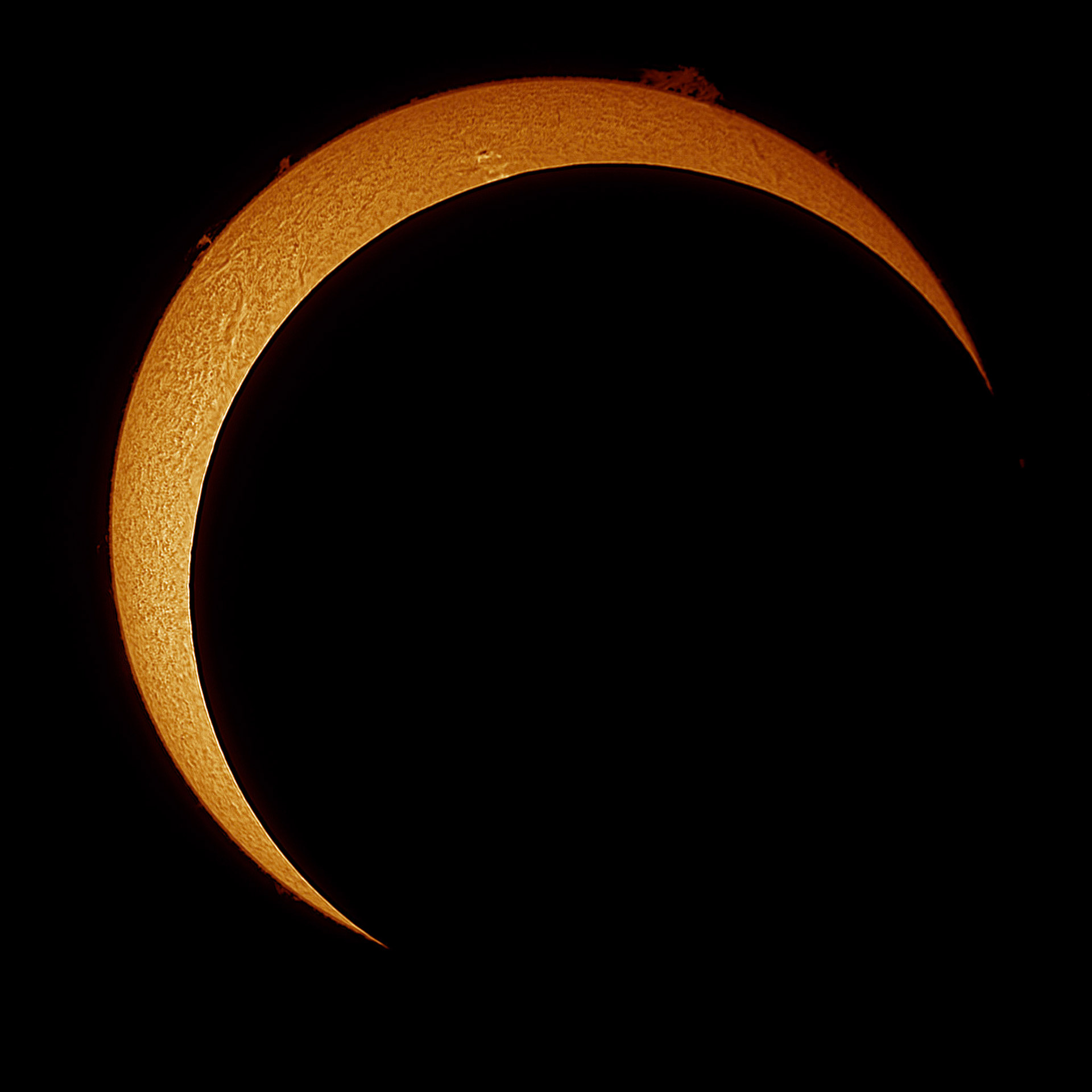 Captured with Lunt 40mm Solar Telescope with ZWO Camera via FireCapture