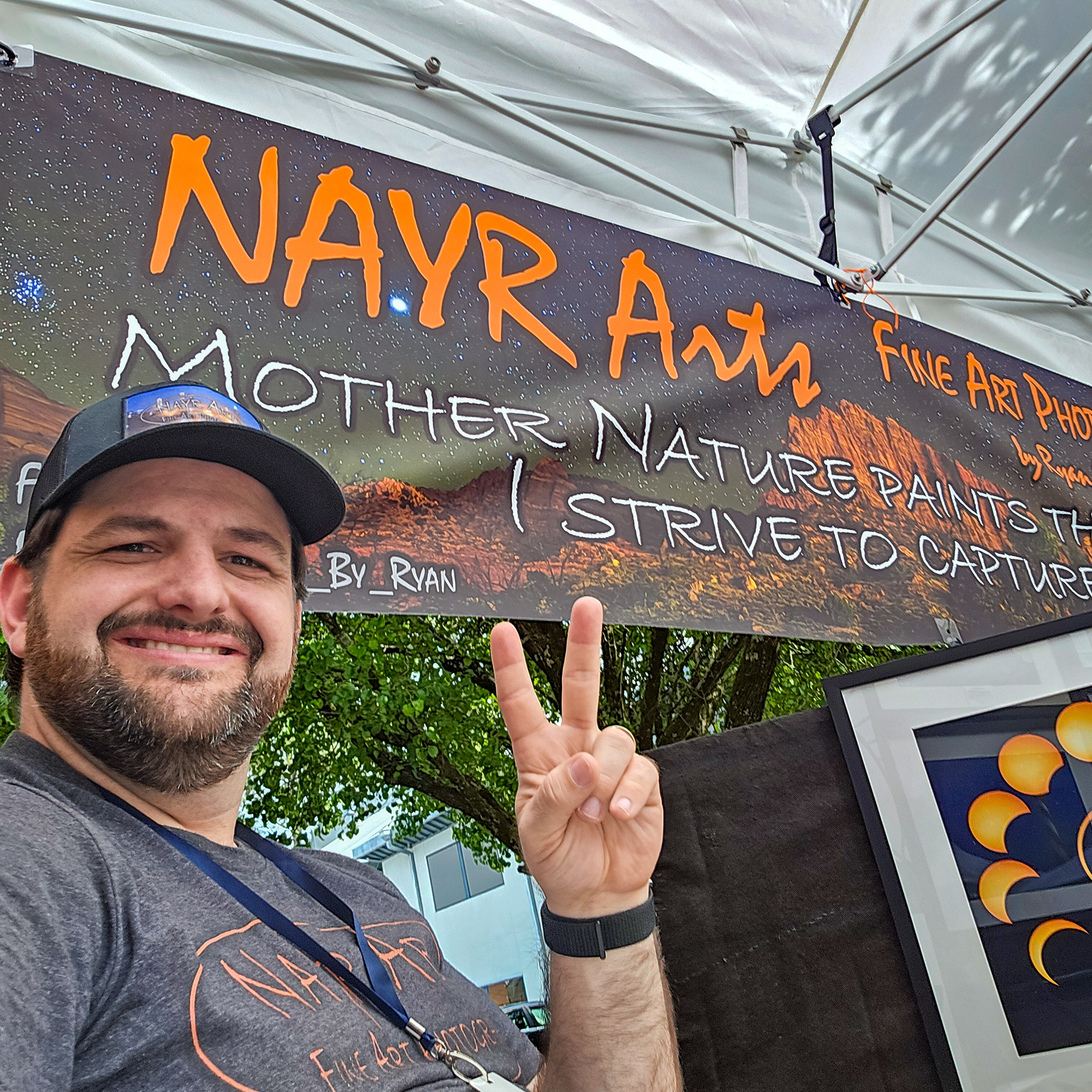Hanging out in my vending tent at an Art Festival in Georgia