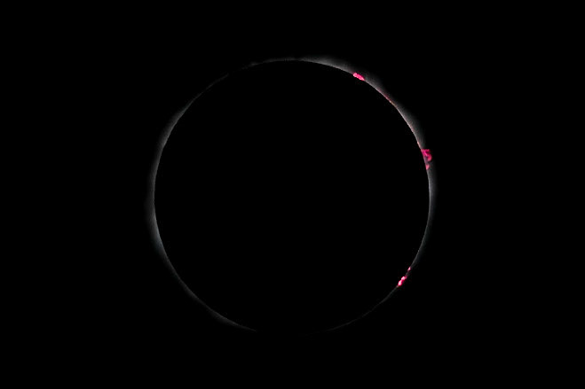 Total Solar Eclipse Flares