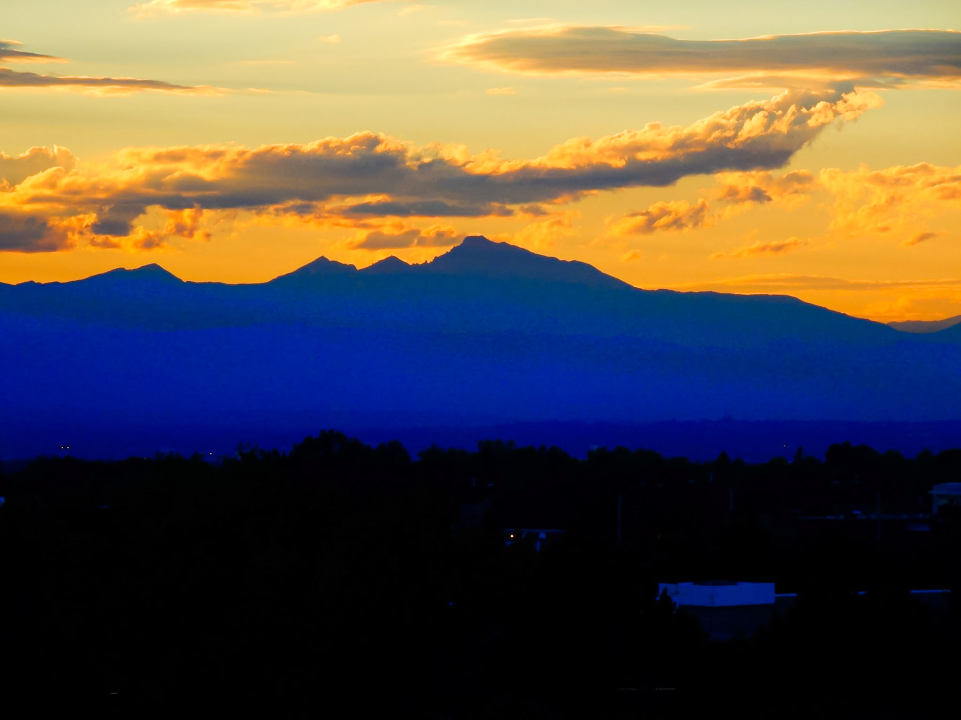 Sunset over the Rockies in Colorado