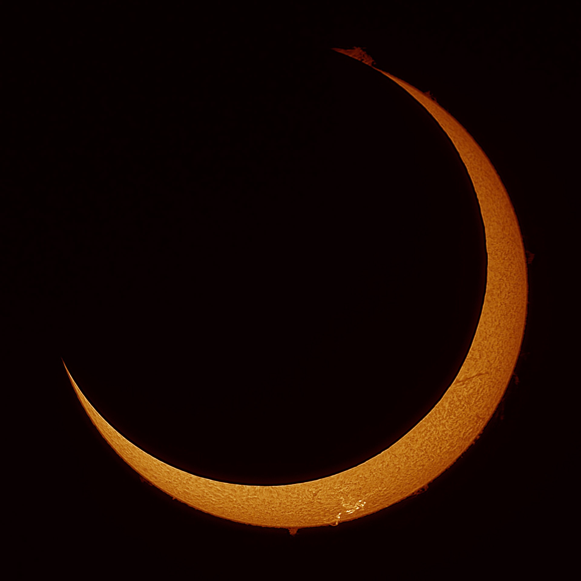 Captured with Lunt 40mm Solar Telescope with ZWO Camera via FireCapture